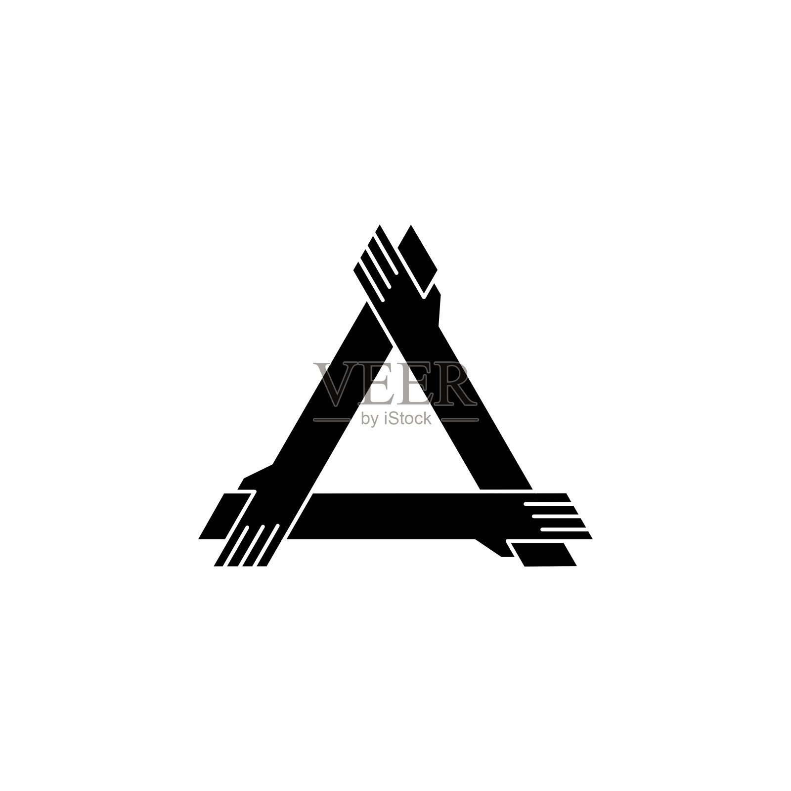 三手相握矢量图标插图插画图片素材