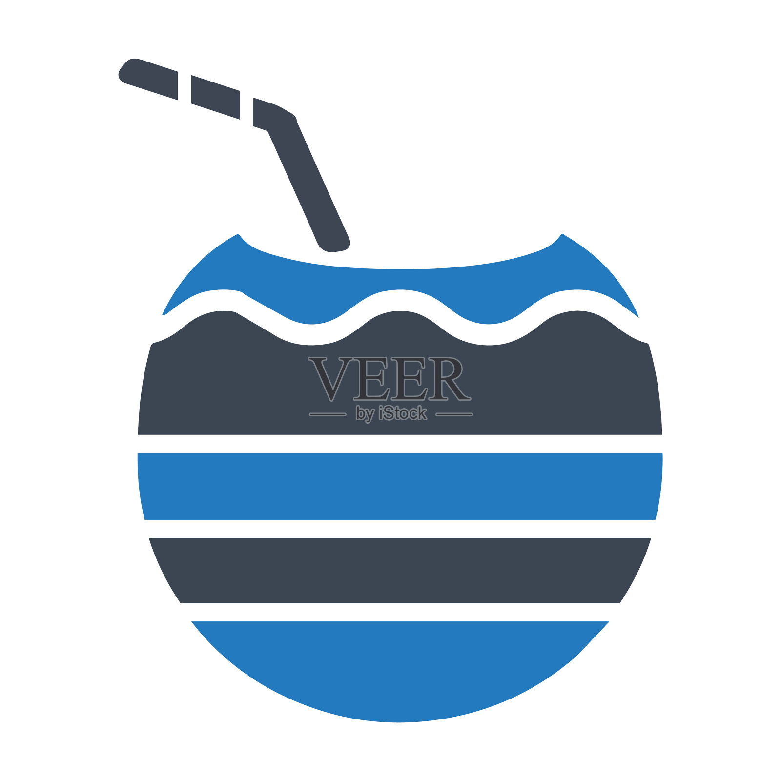 椰子，饮料，水果的图标插画图片素材