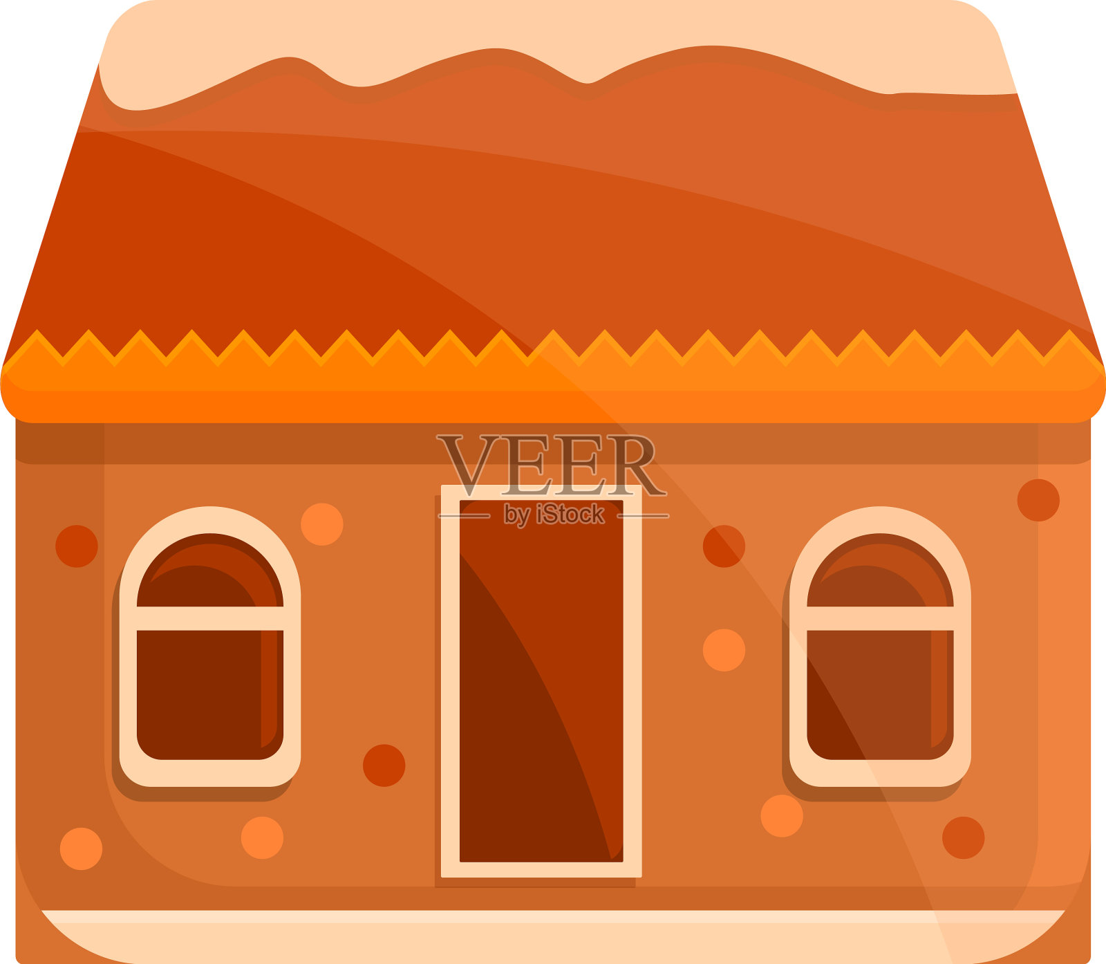 庆祝姜饼图标卡通风格设计元素图片