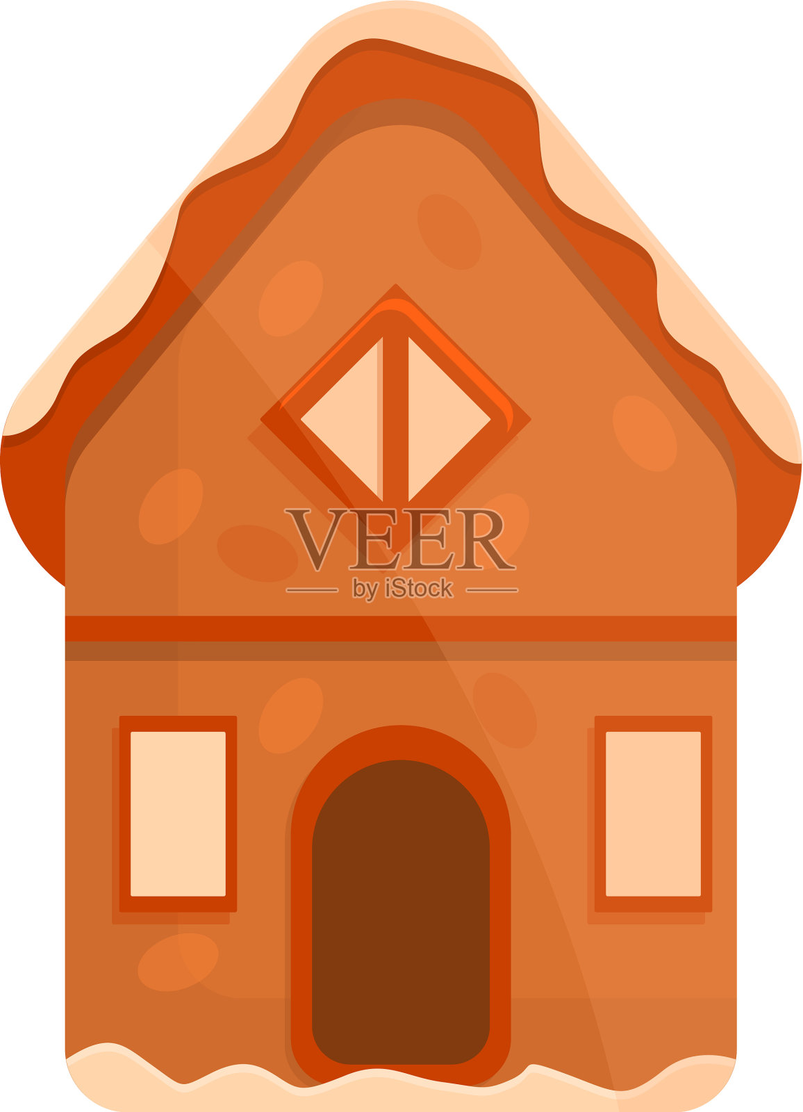 饼干姜饼图标卡通风格设计元素图片