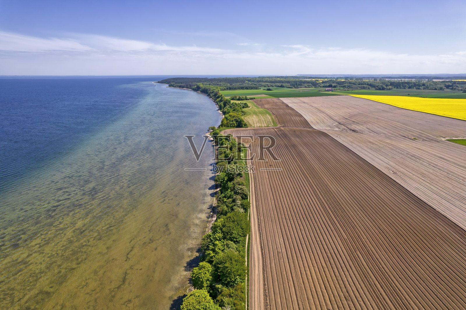 波罗的海-美丽的波兰海岸。照片摄影图片