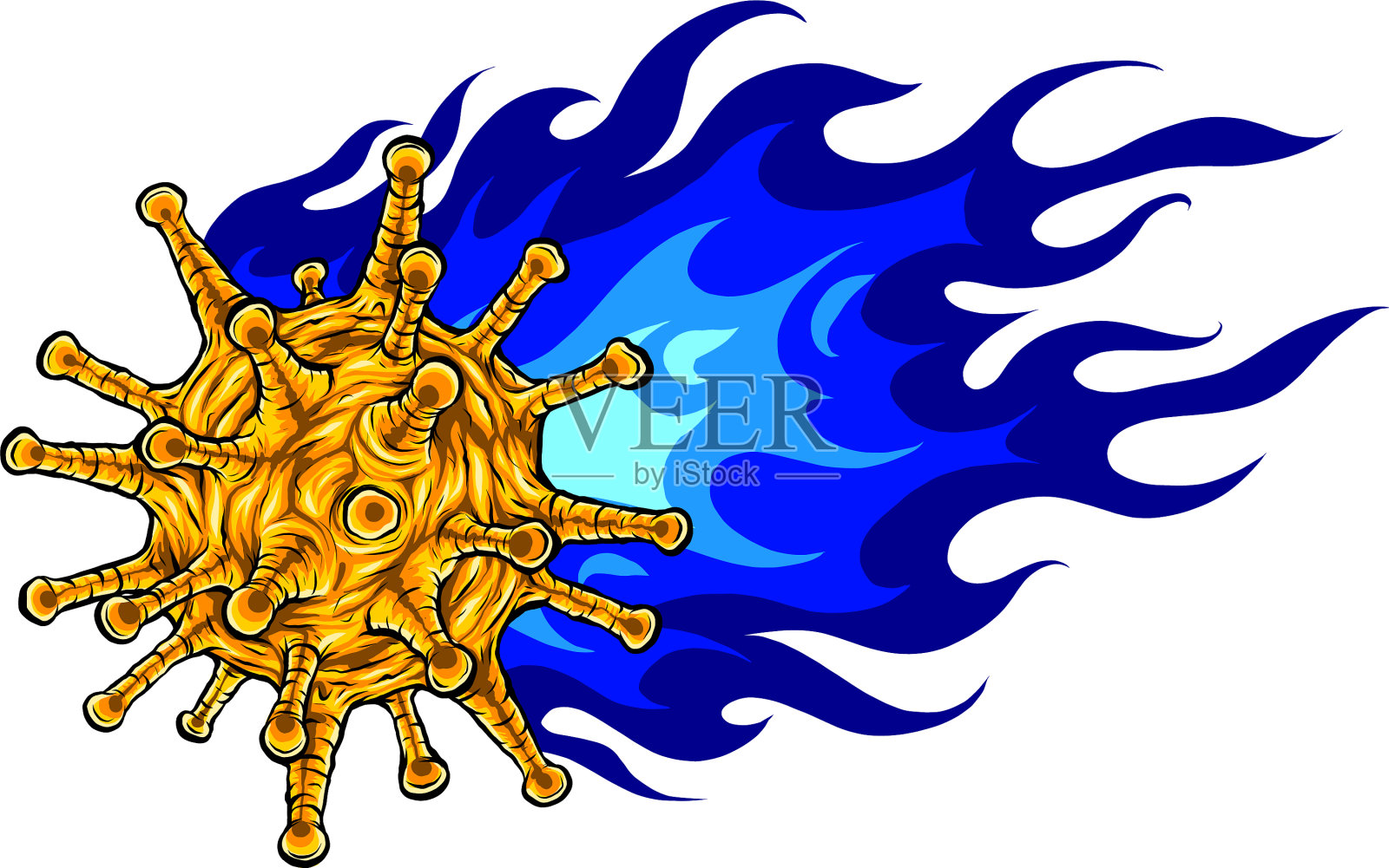 炽热冠状病毒设计设计元素图片