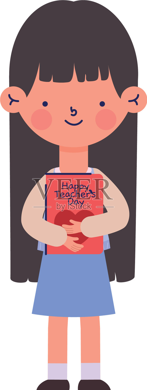 小孩独立插画图片素材