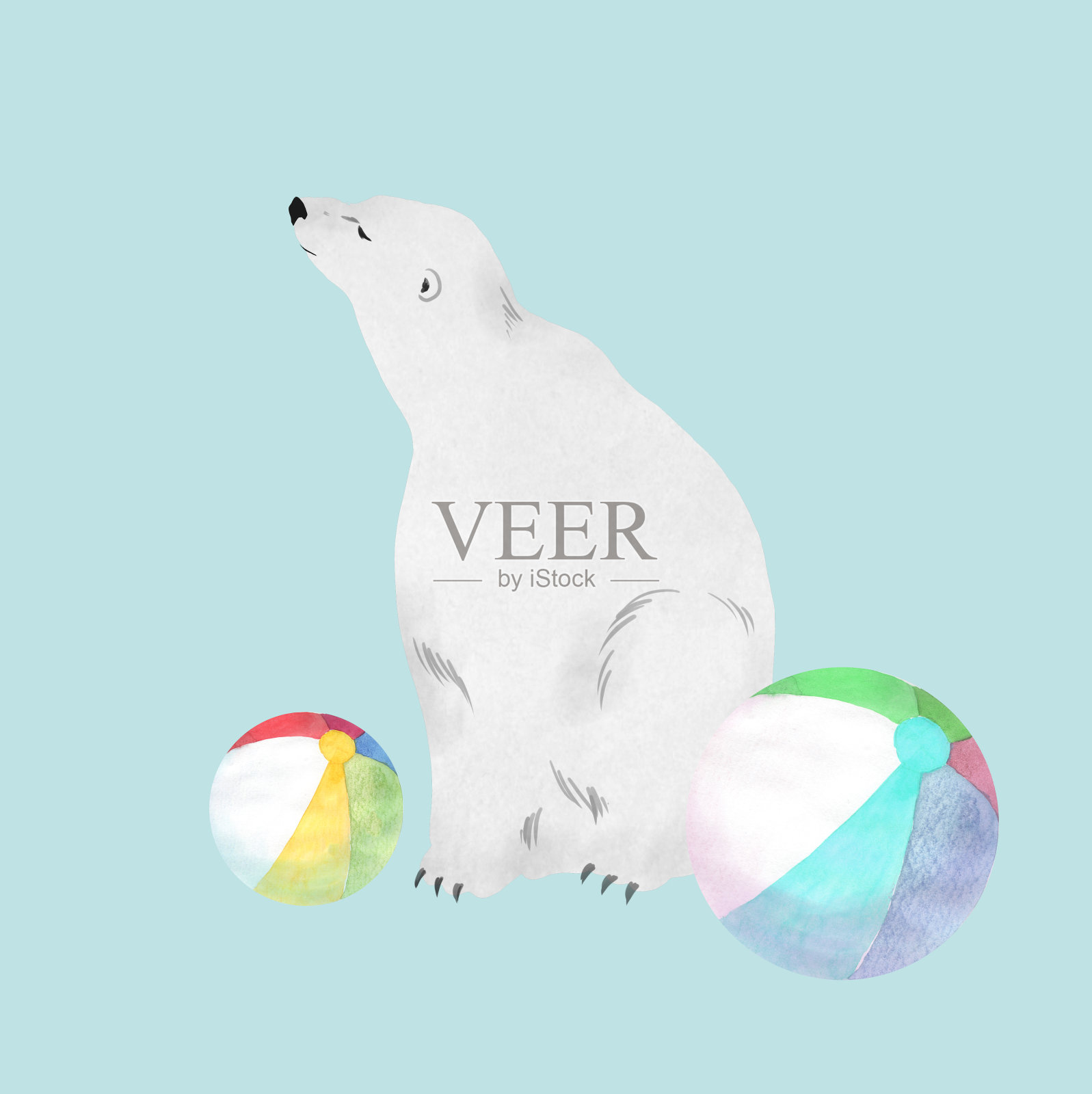 北极熊插图插画图片素材