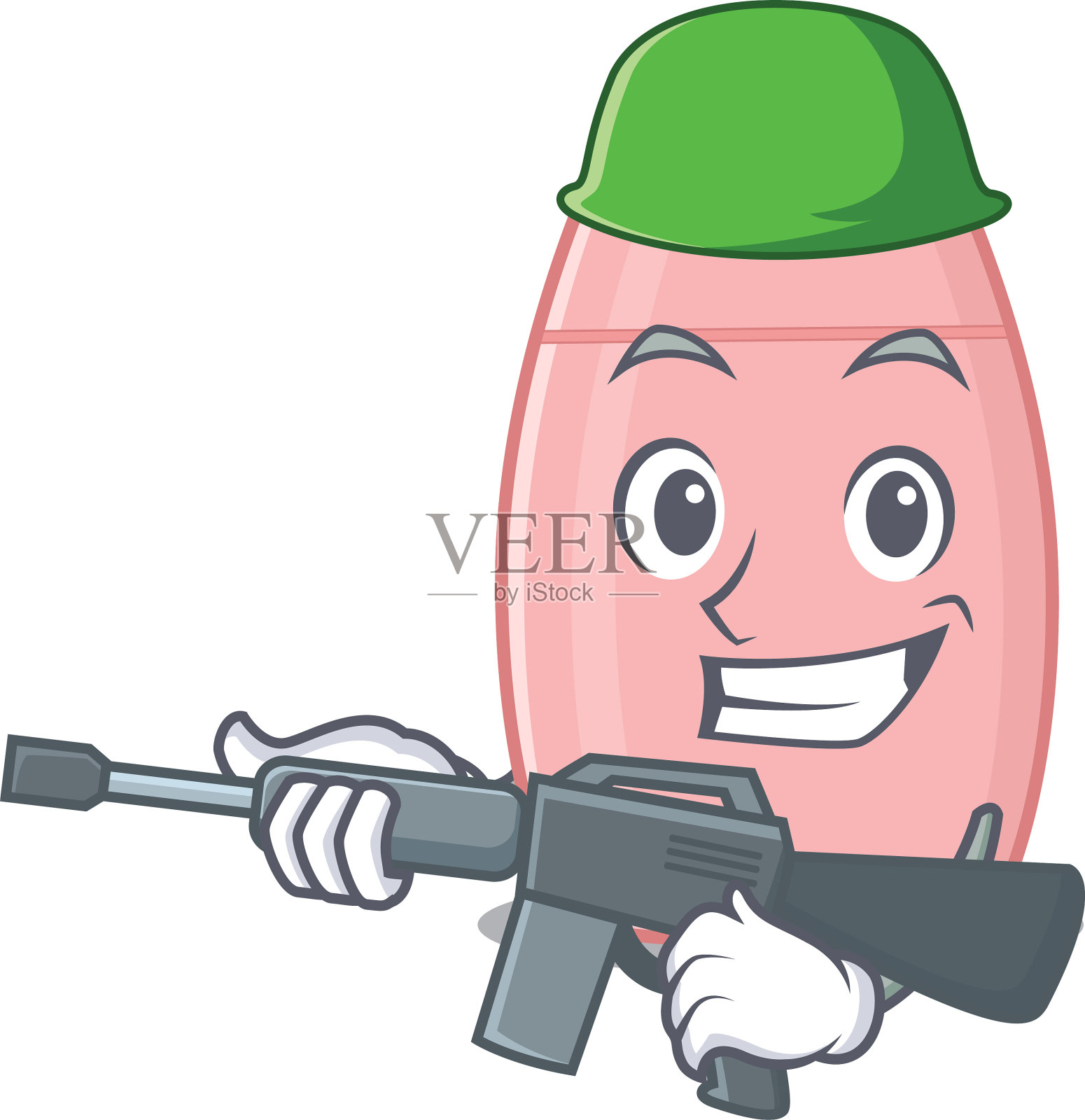 一个卡通图片军队的旗手设计元素图片