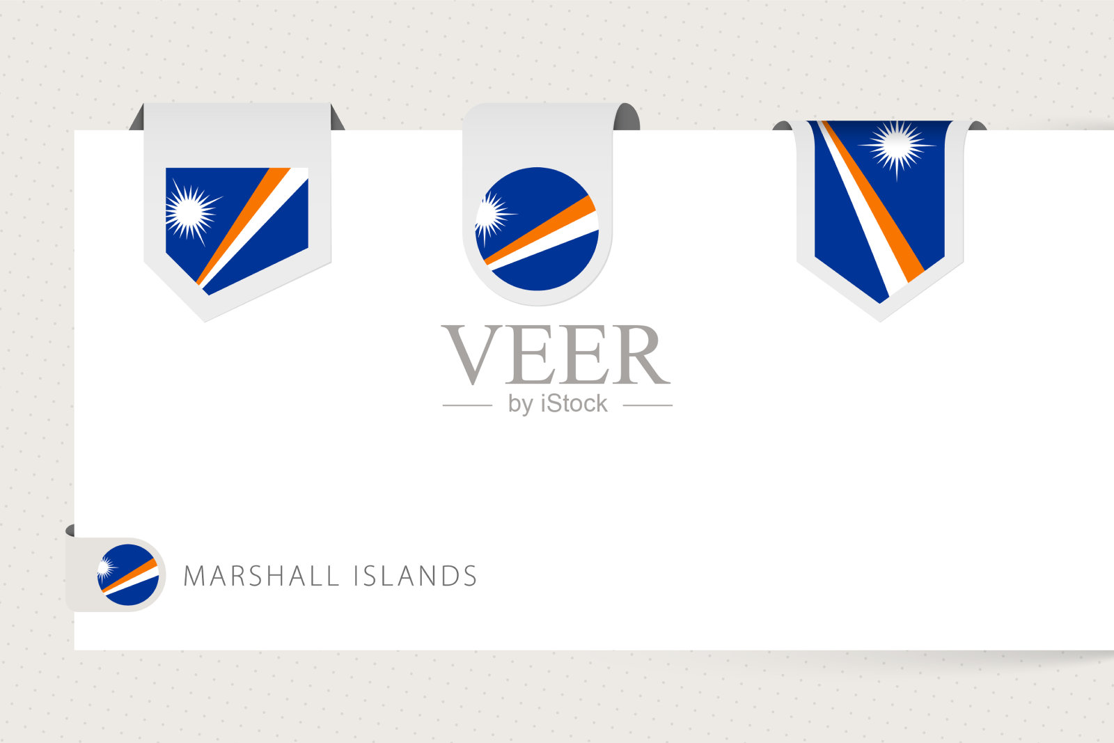 标志旗收集马绍尔群岛插画图片素材