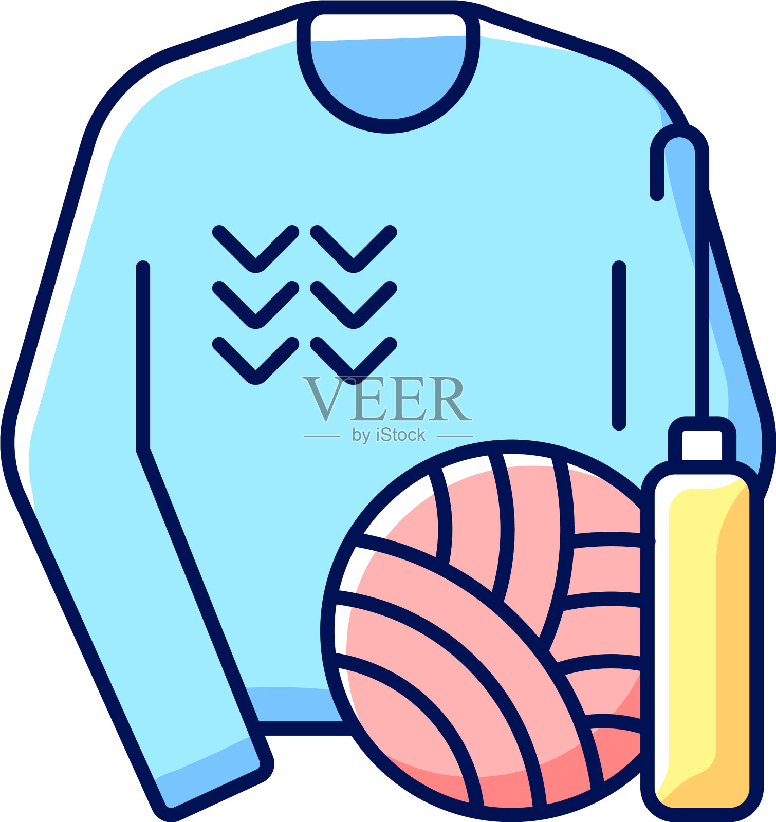 针织品的改变和修复RGB颜色图标设计元素图片