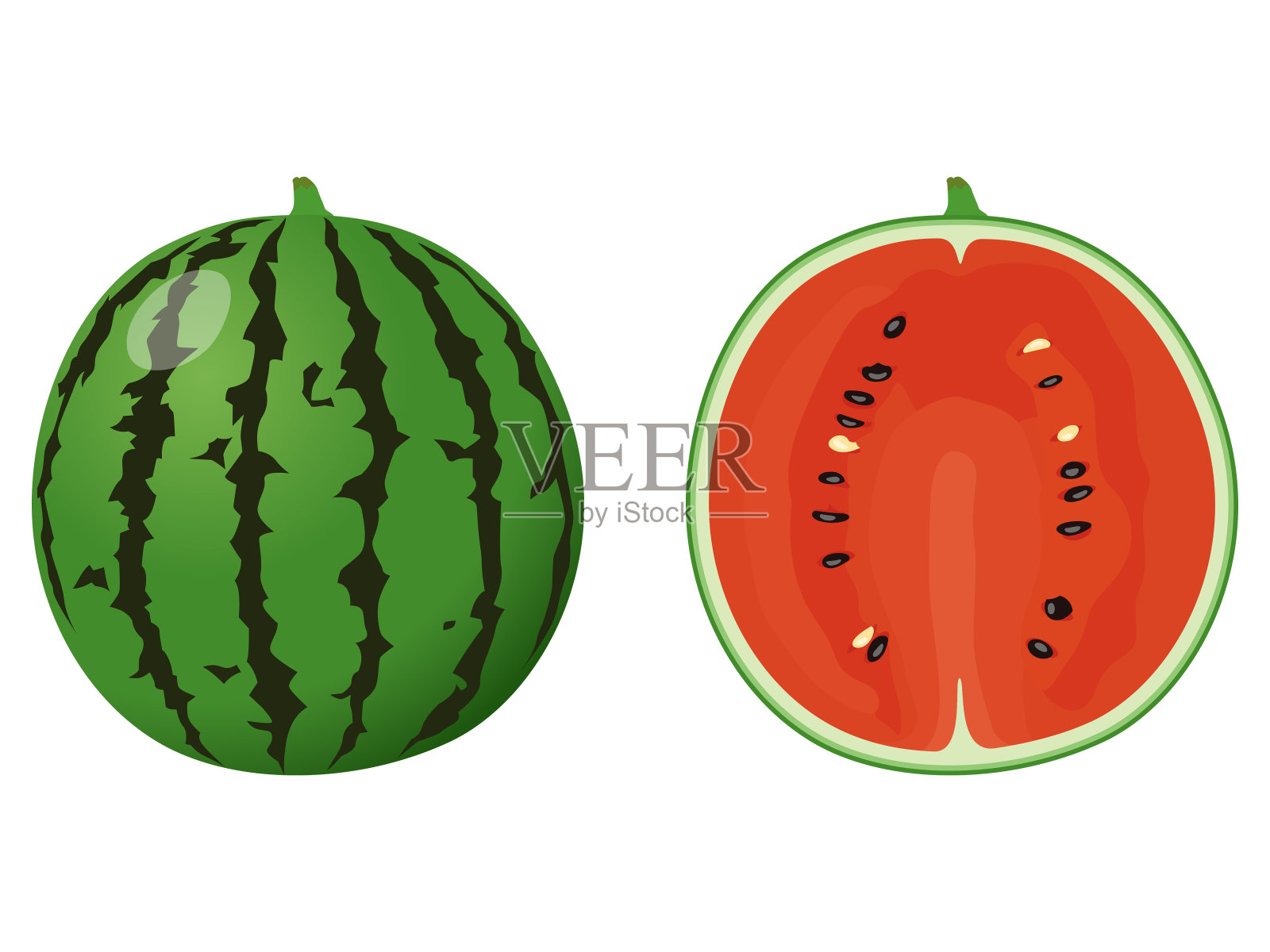 夏季水果西瓜的插图设计元素图片