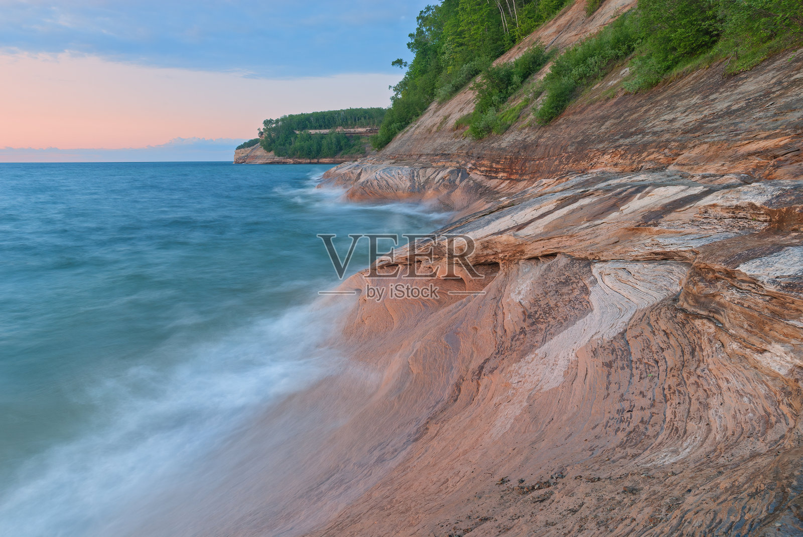 黄昏照片岩石国家湖岸照片摄影图片