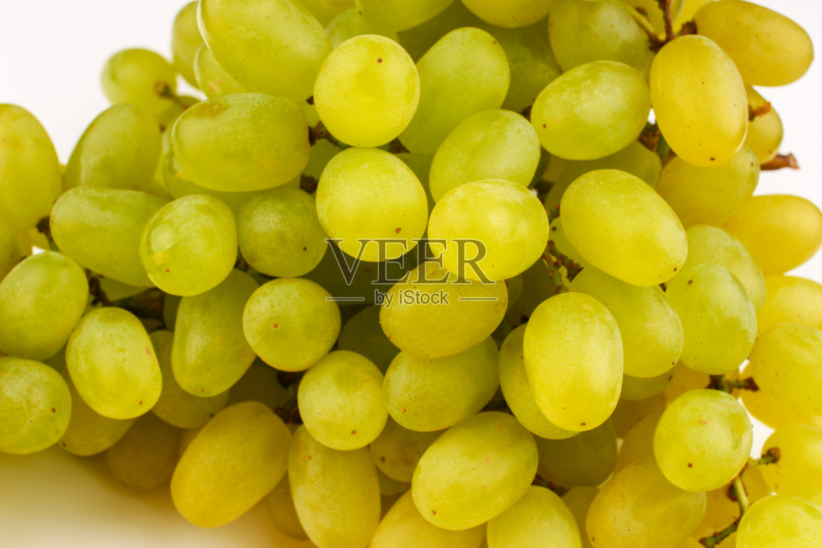 白葡萄Sultana Thompson无籽在白色的背景照片摄影图片