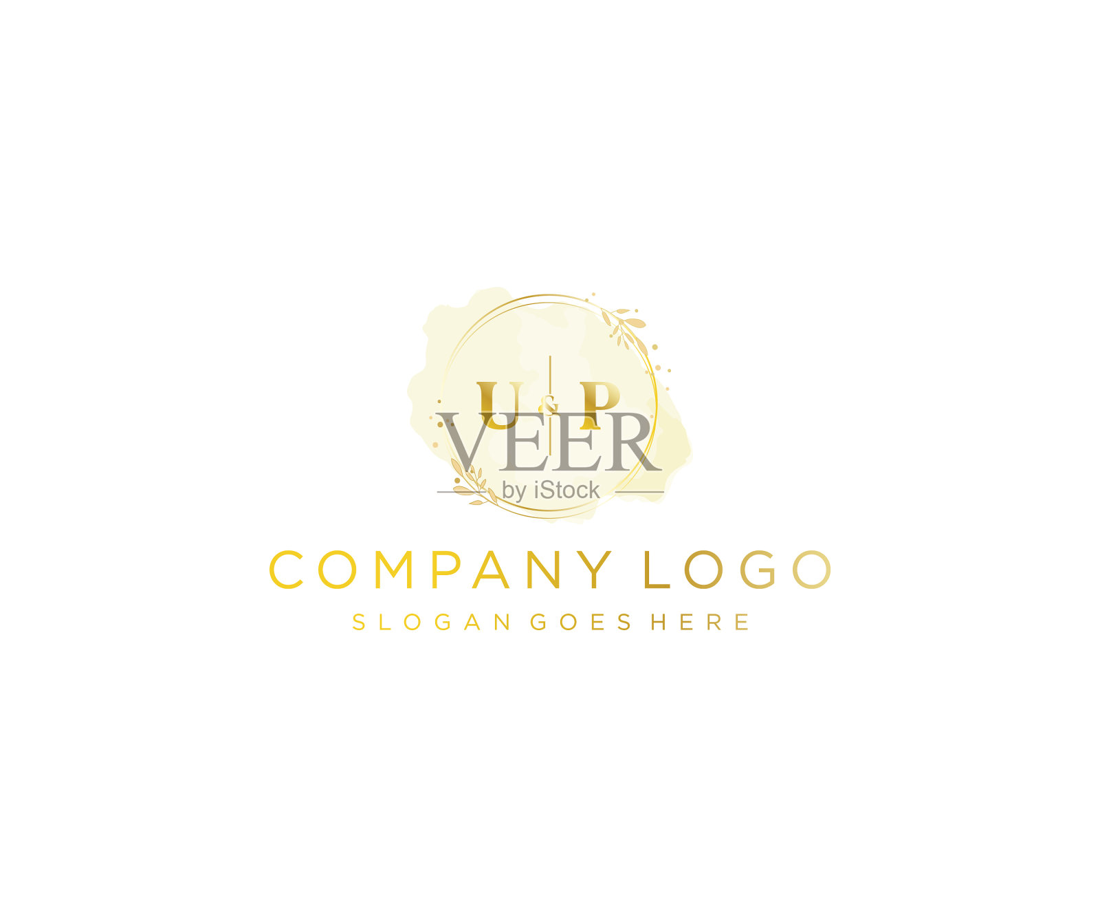 首字母上彩色水彩飞溅插画图片素材