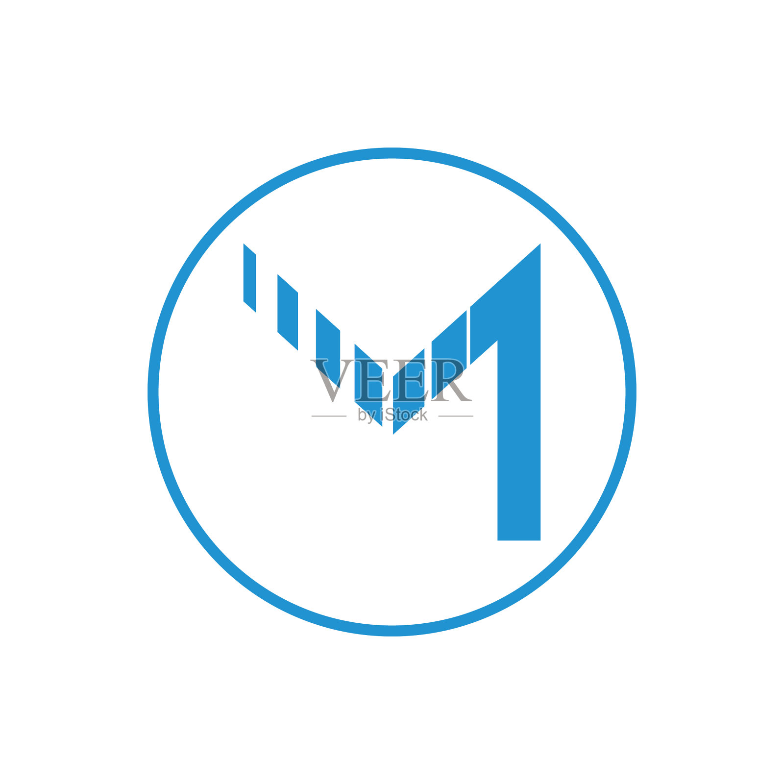 字母m条纹运动抽象标志设计元素图片