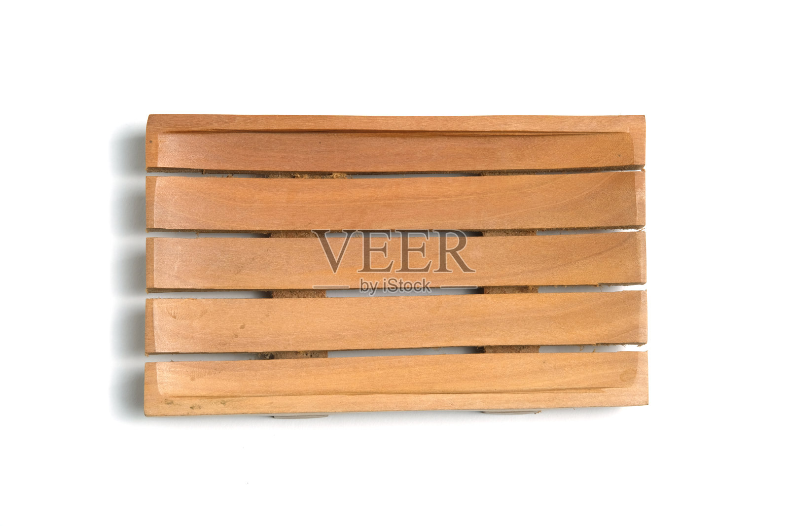 顶视图方形木制木板孤立在白色背景上。照片摄影图片