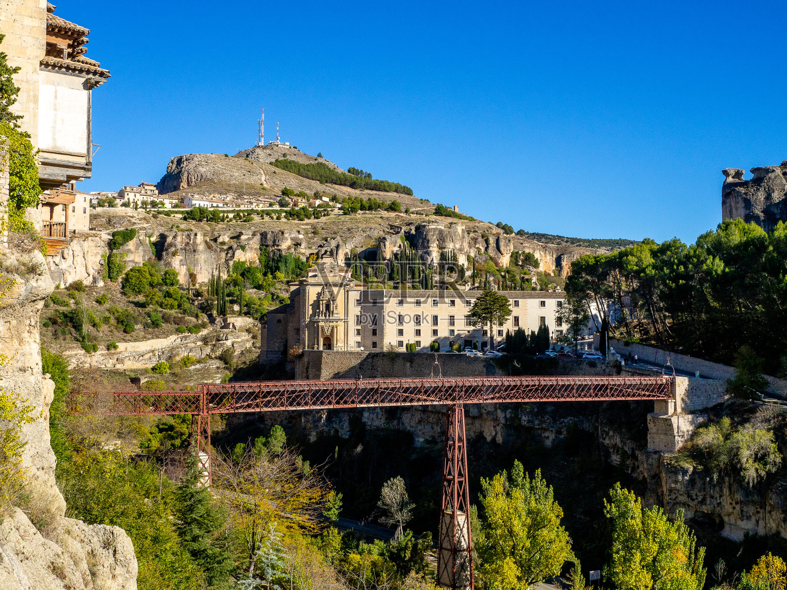 铁桥-古西班牙-昆卡城岩石悬崖照片摄影图片