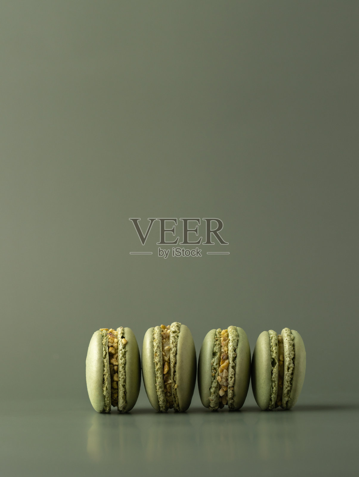 绿色开心果杏仁饼照片摄影图片