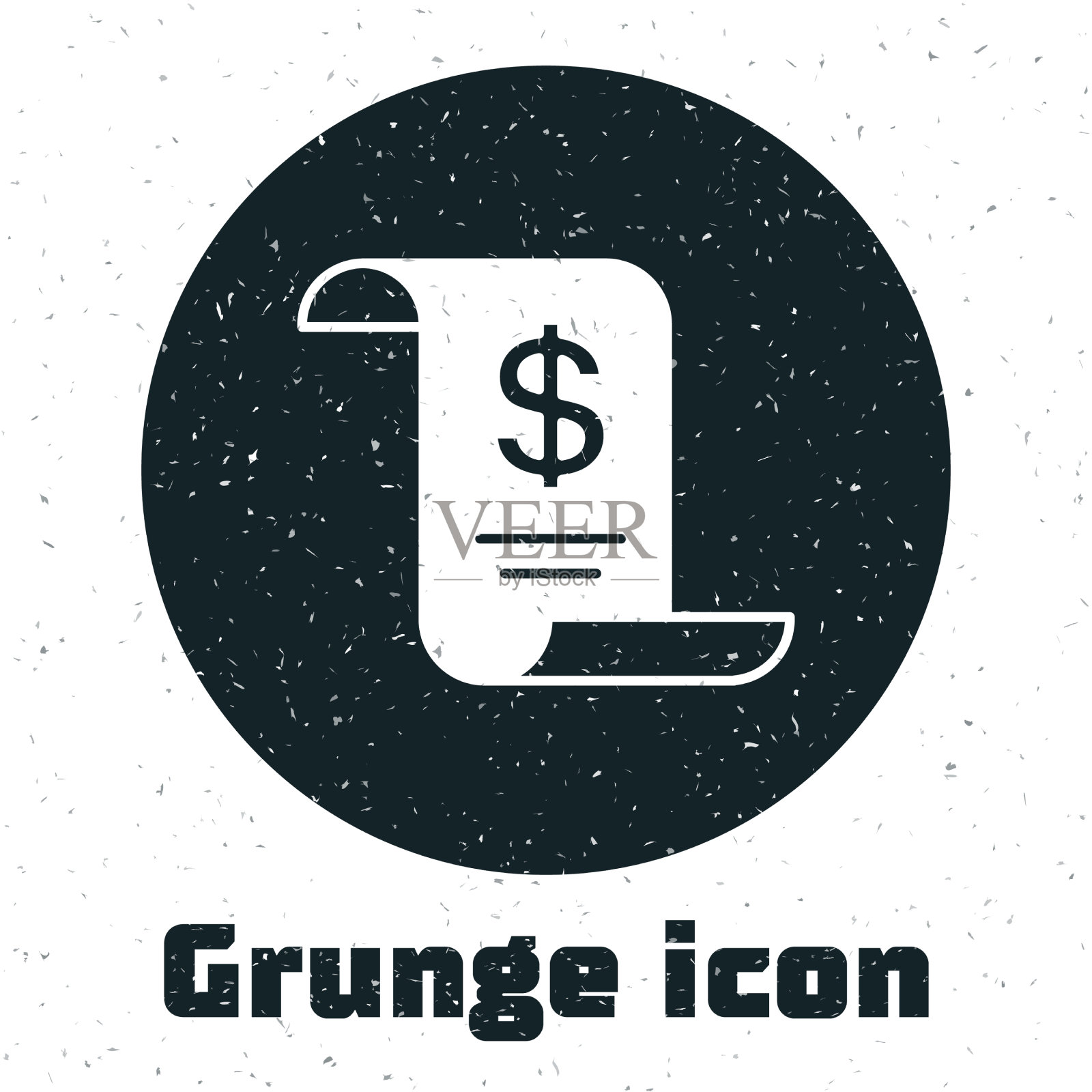 垃圾纸或财务检查图标孤立插画图片素材