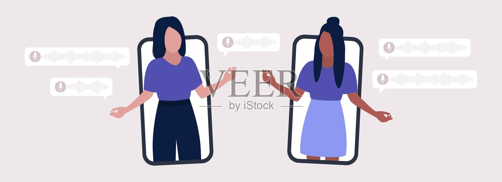 语音信息插画图片素材