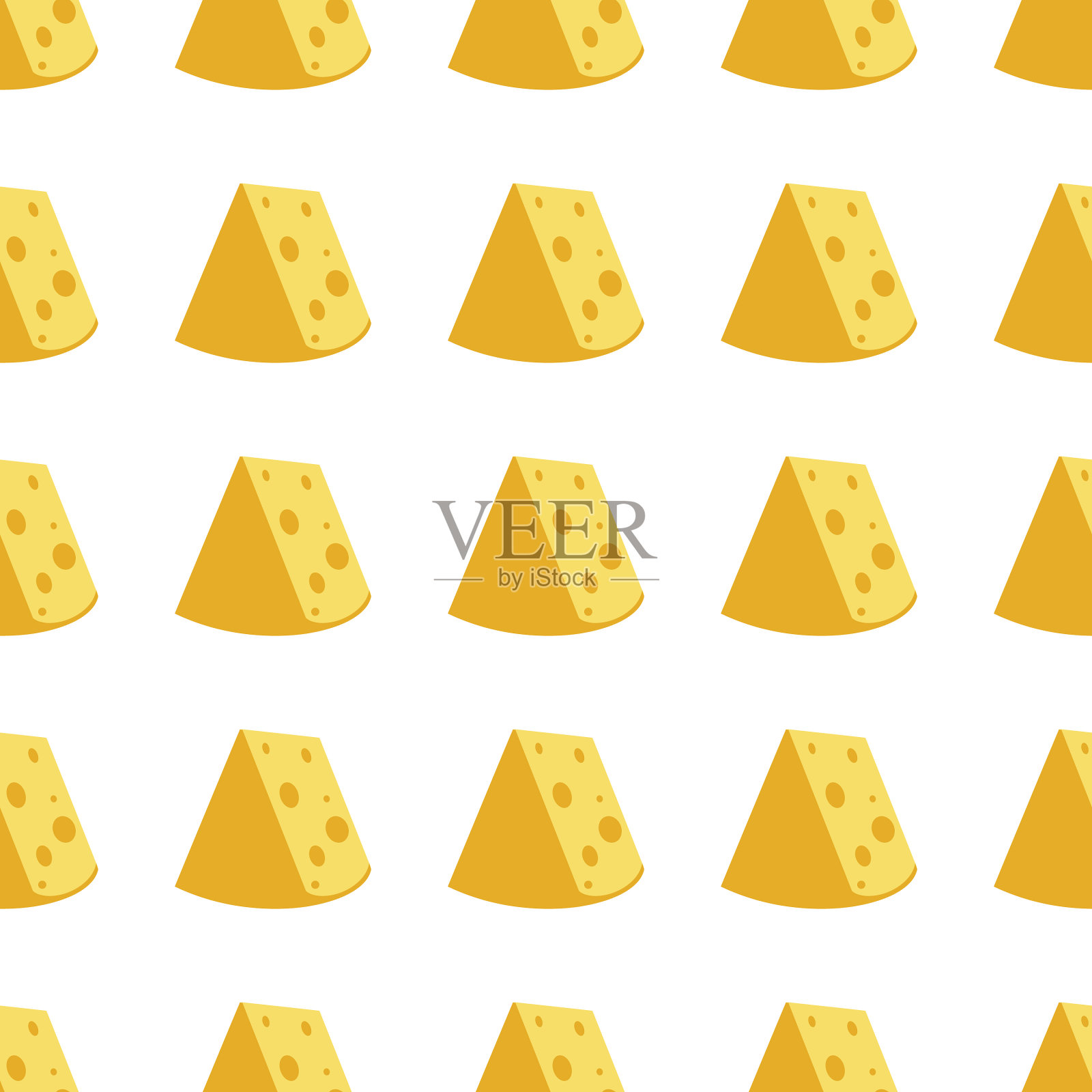奶酪无缝花纹片黄色奶酪插画图片素材
