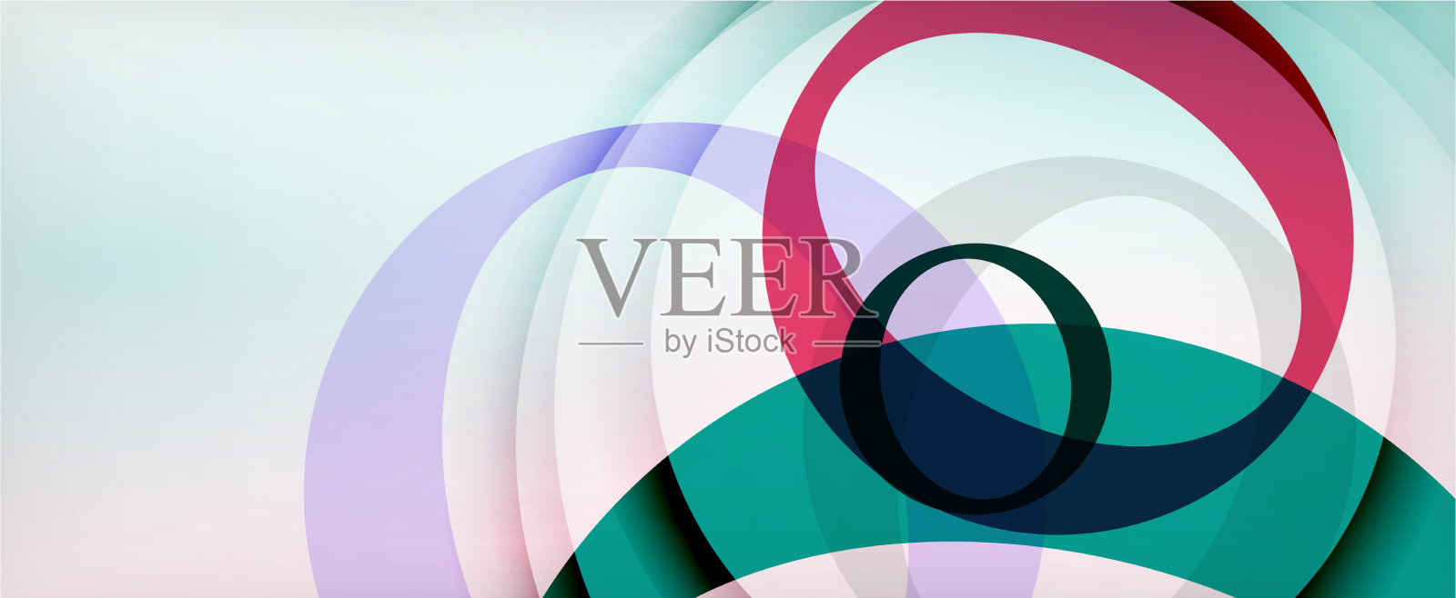 环形几何形状o字母重复插画图片素材