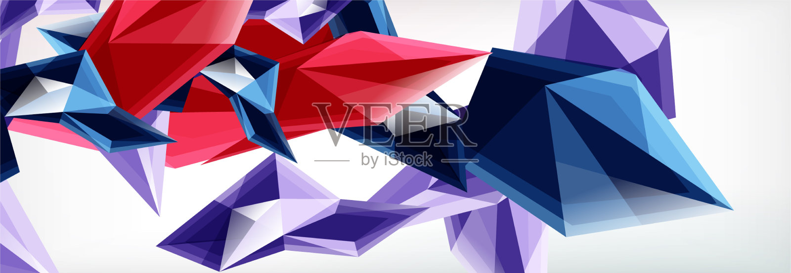 三维三角形和金字塔抽象插画图片素材