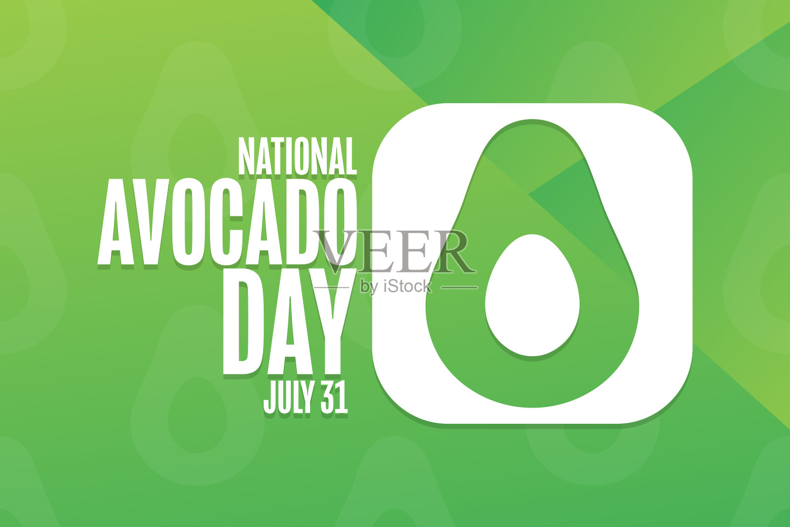 国家鳄梨。7月31日。节日的概念。模板的背景，旗帜，卡片，海报与文字题词。向量EPS10插图。插画图片素材
