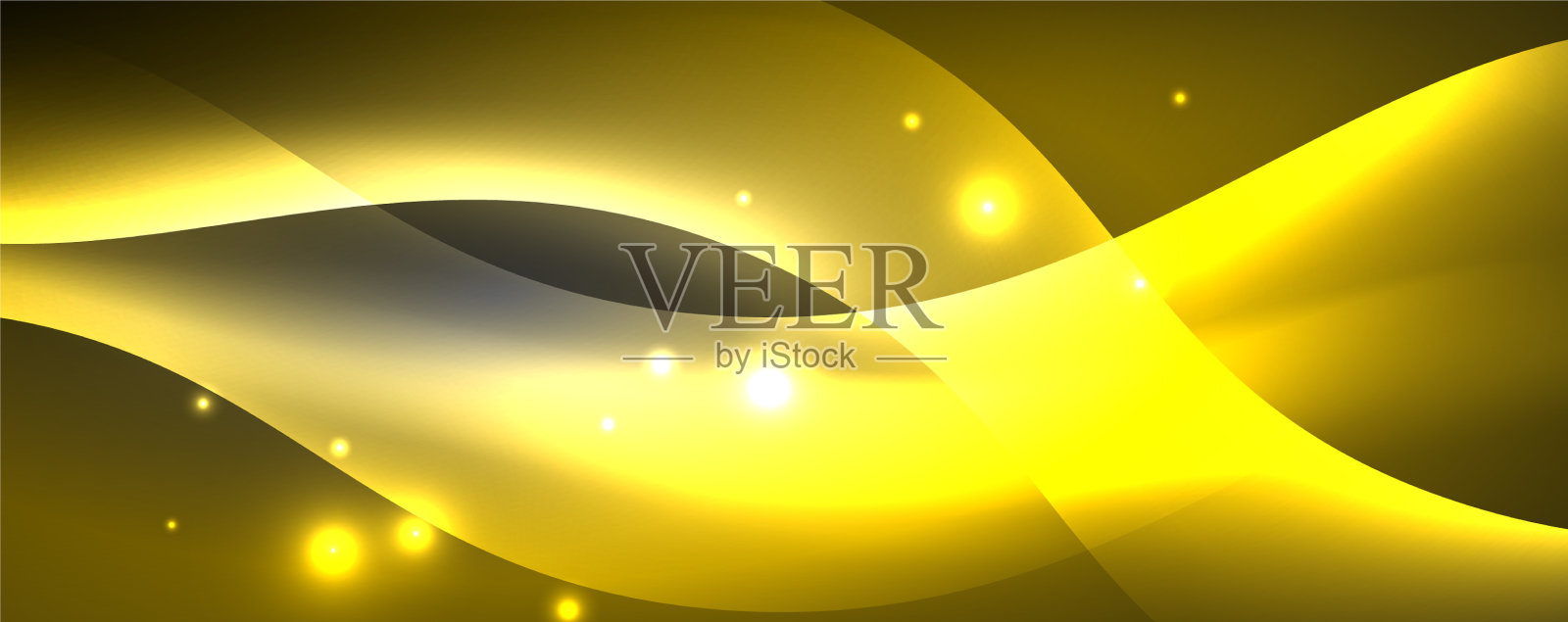 闪闪发光的霓虹波光线抽象插画图片素材