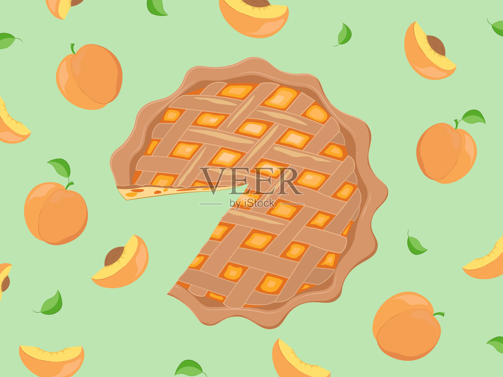 peach派插画图片素材