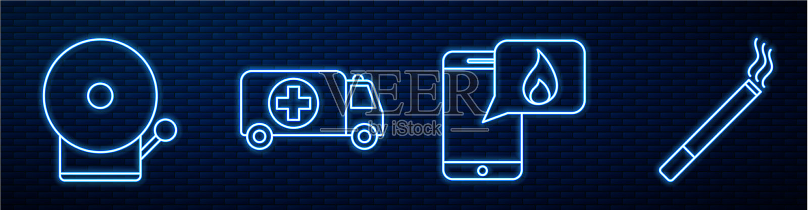 设置紧急呼叫911的电话插画图片素材