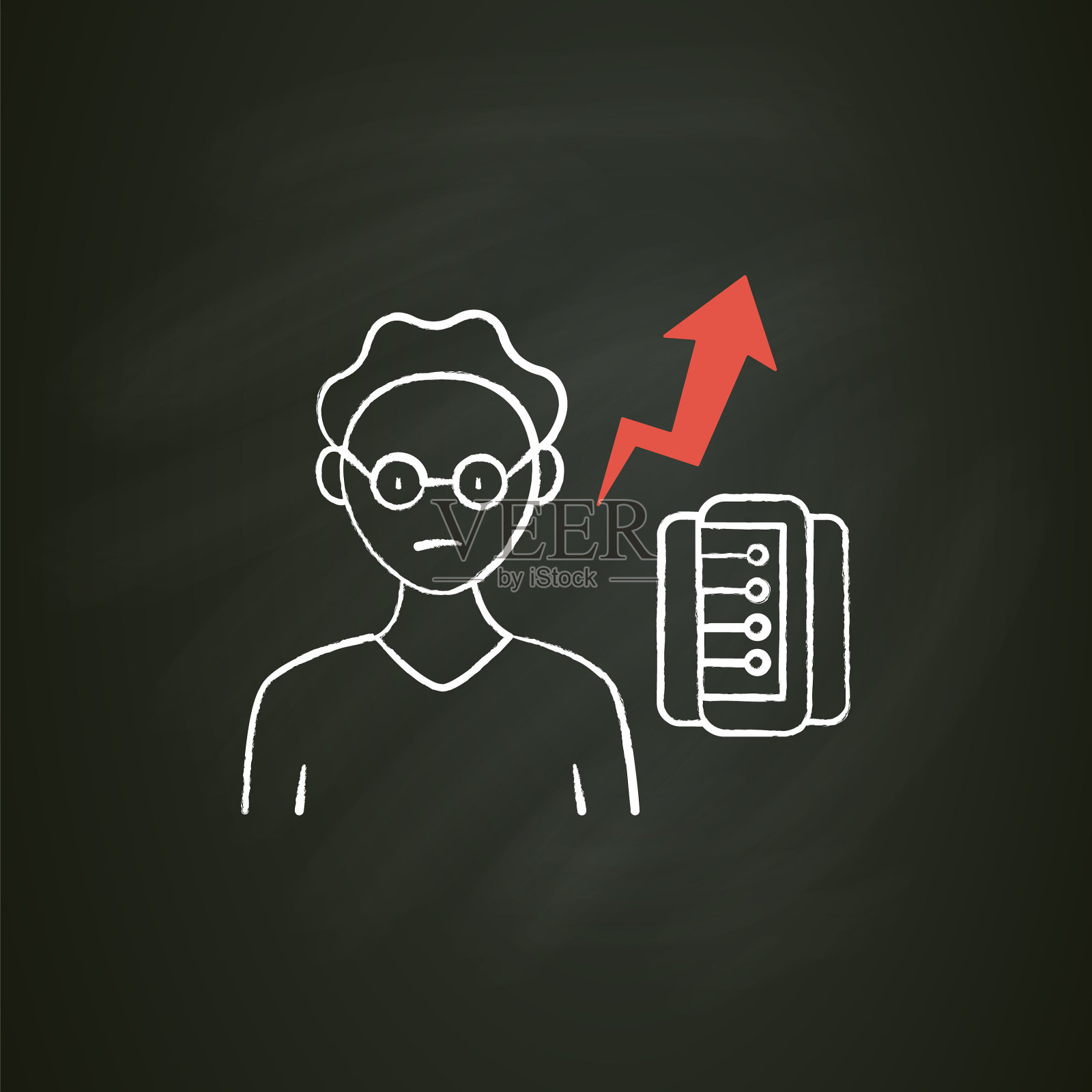 新的信息率粉笔图标插画图片素材