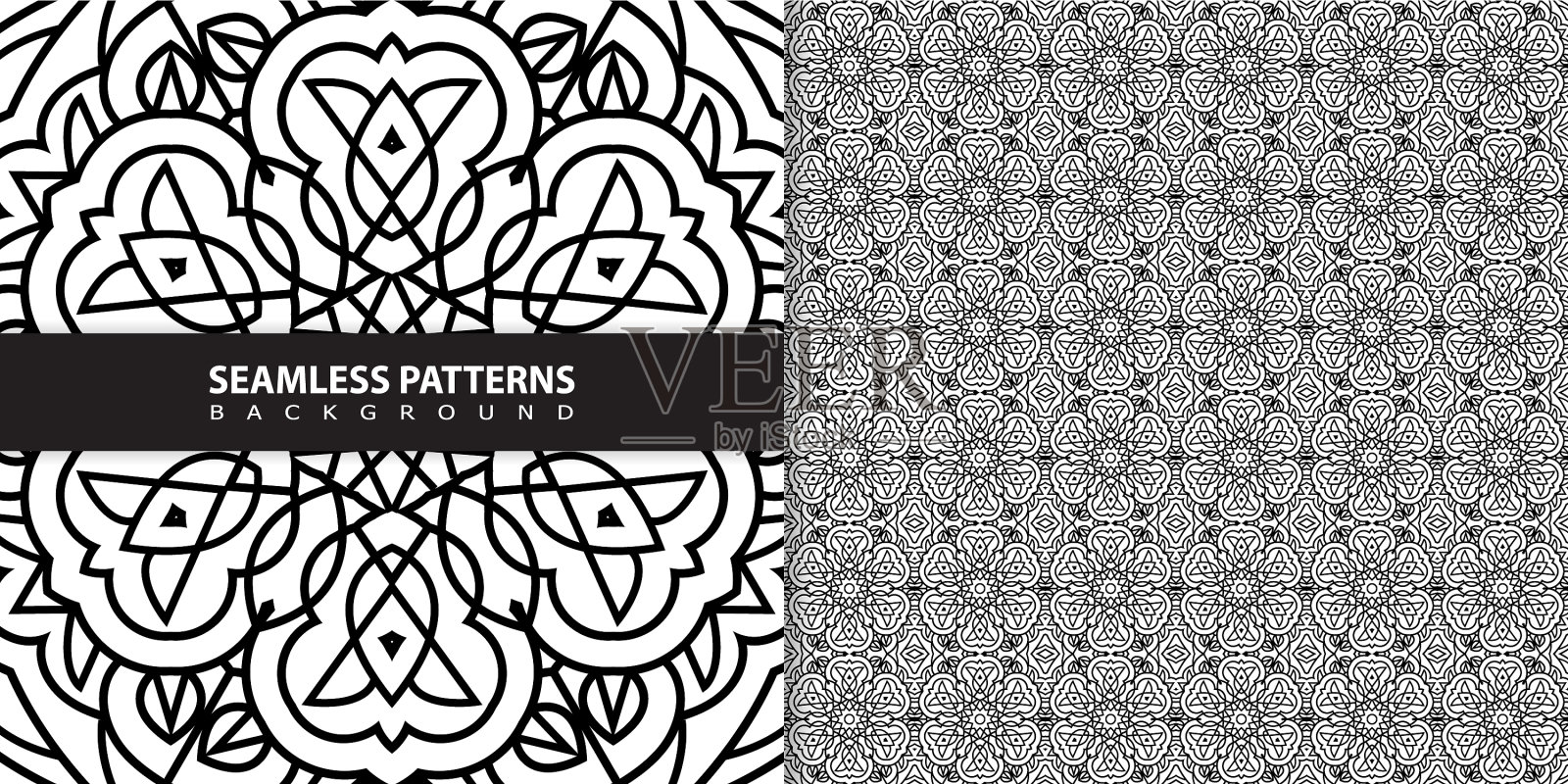 经典蜡染无缝图案背景插画图片素材