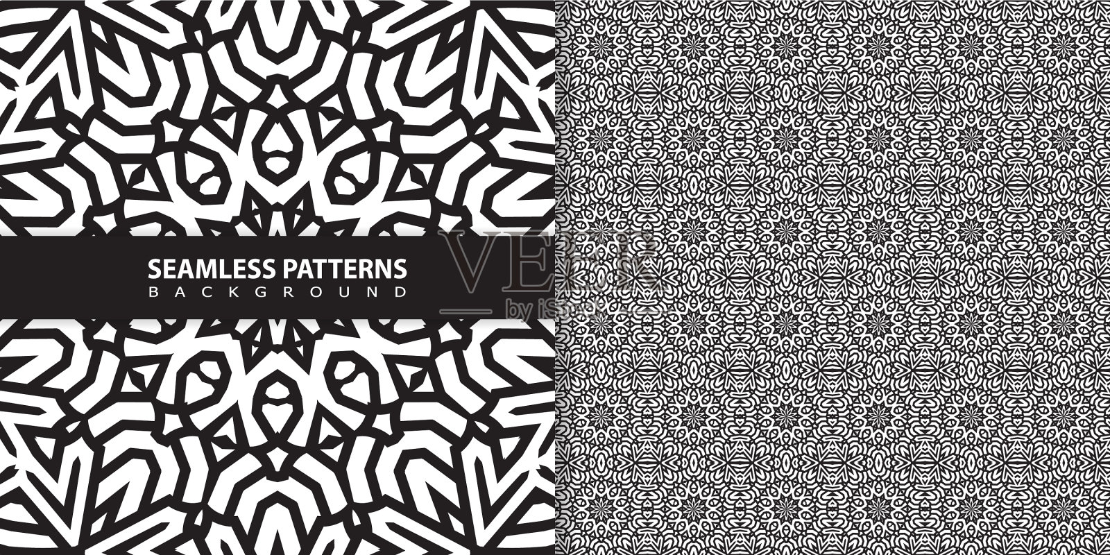 经典蜡染无缝图案背景插画图片素材