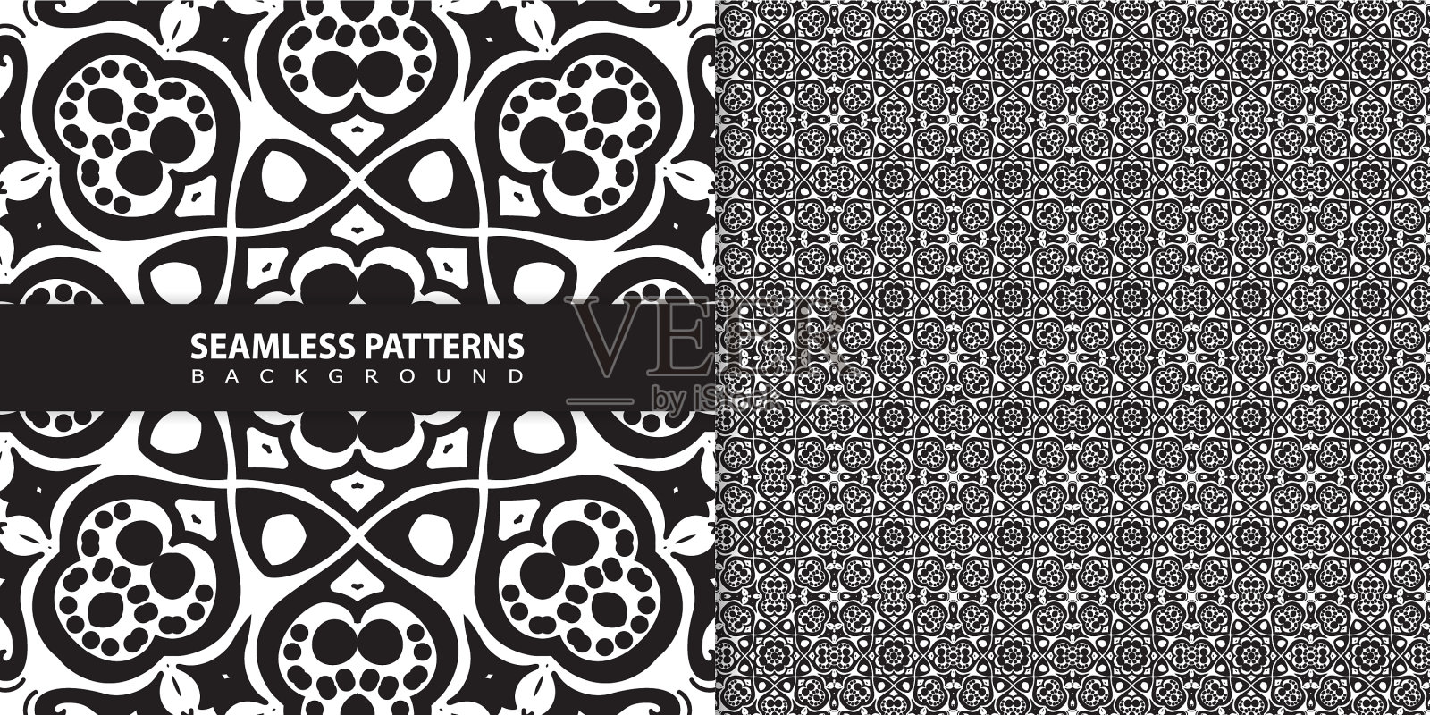 经典蜡染无缝图案背景插画图片素材