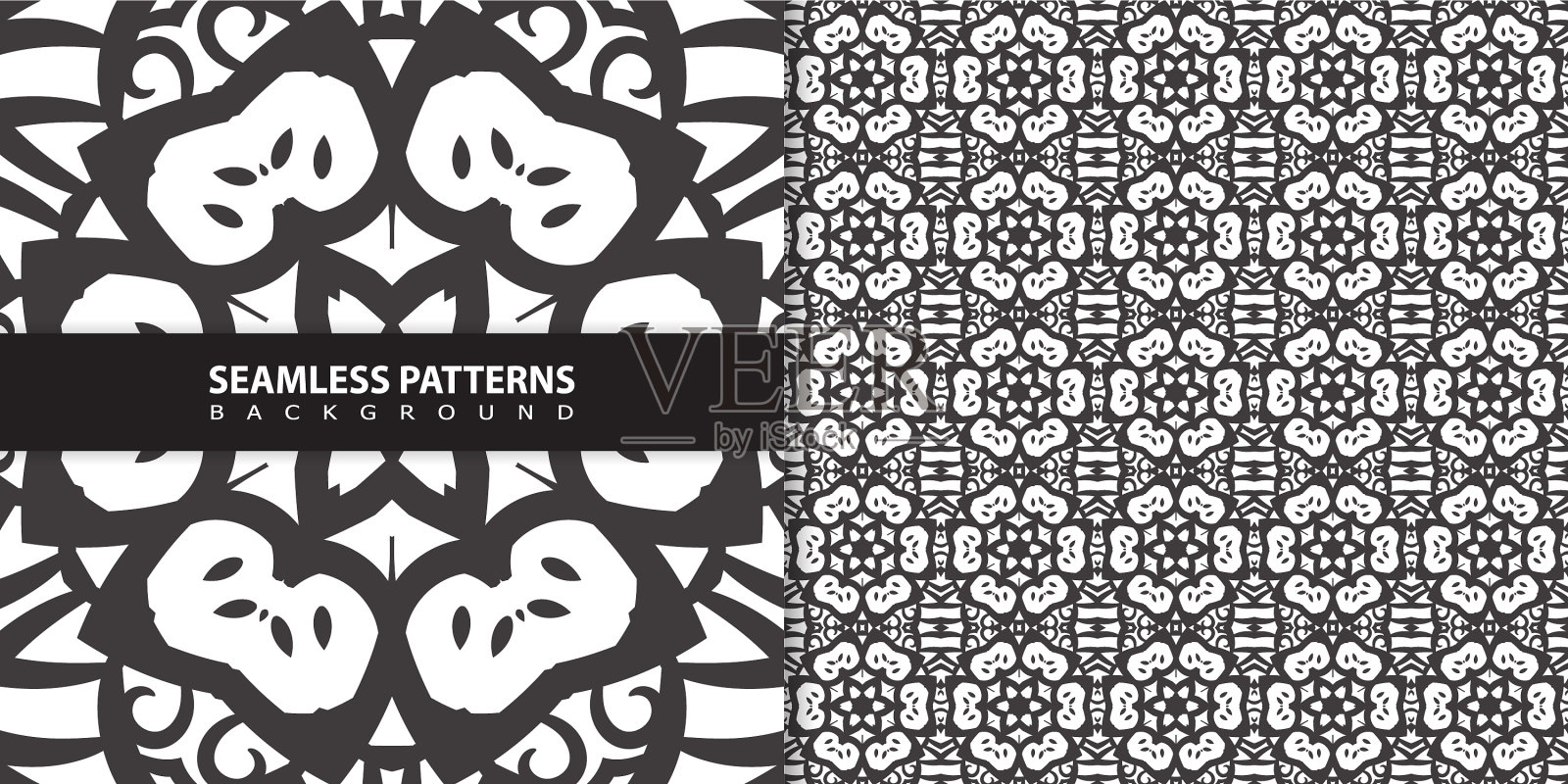 经典蜡染无缝图案背景插画图片素材