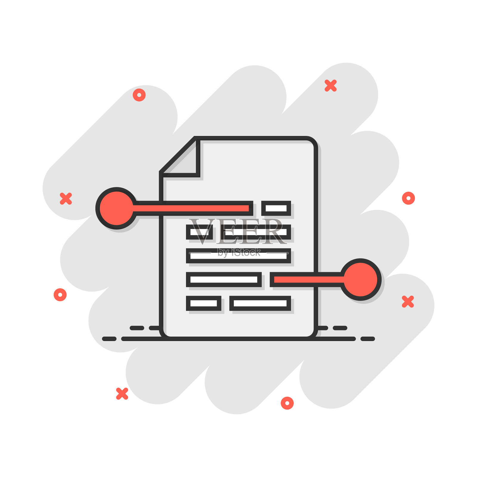 卡通文件的漫画风格的图标设计元素图片