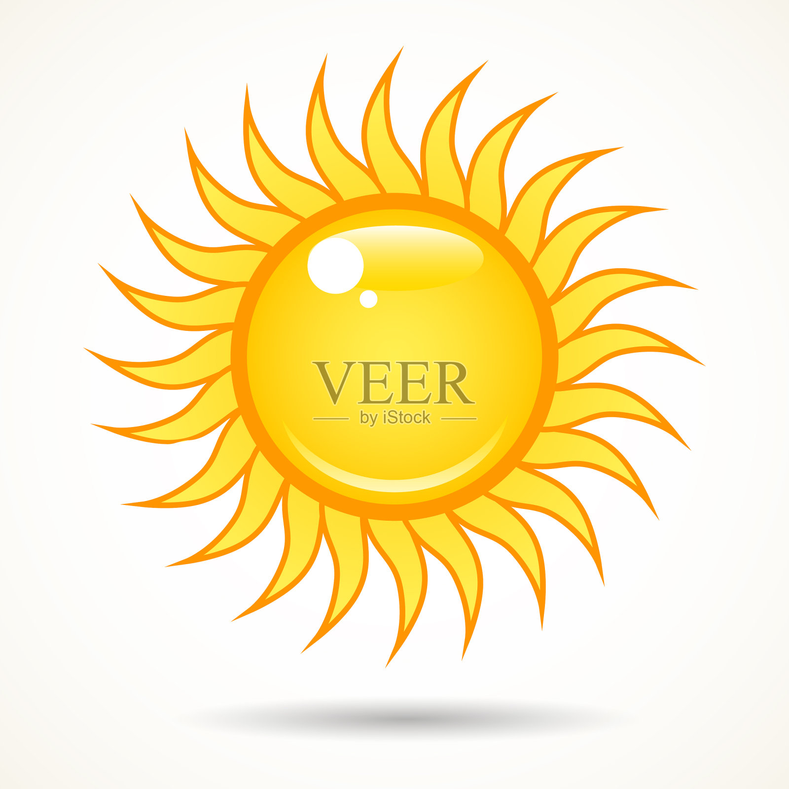 太阳在天空插画图片素材