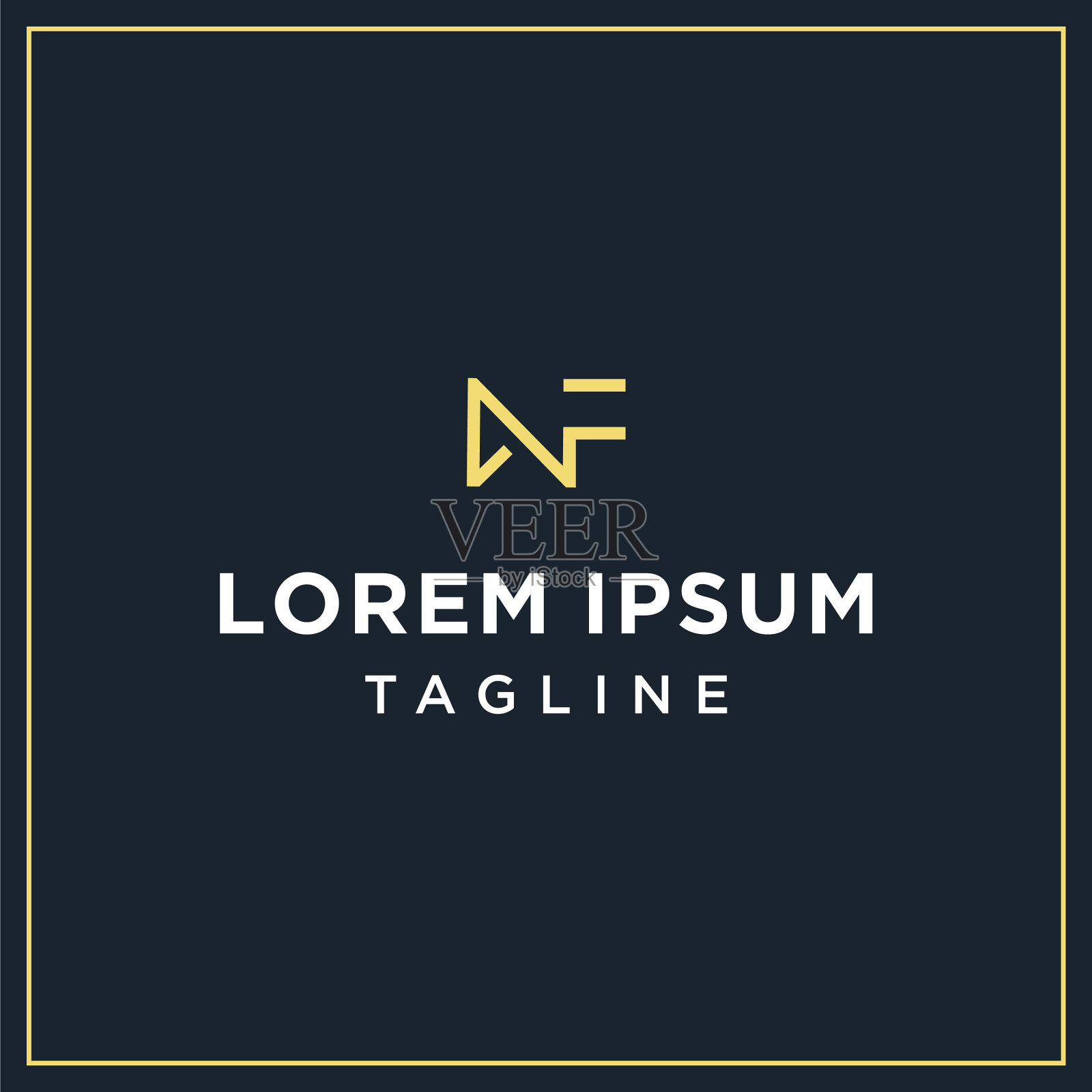 Af或nf字母标志插画图片素材