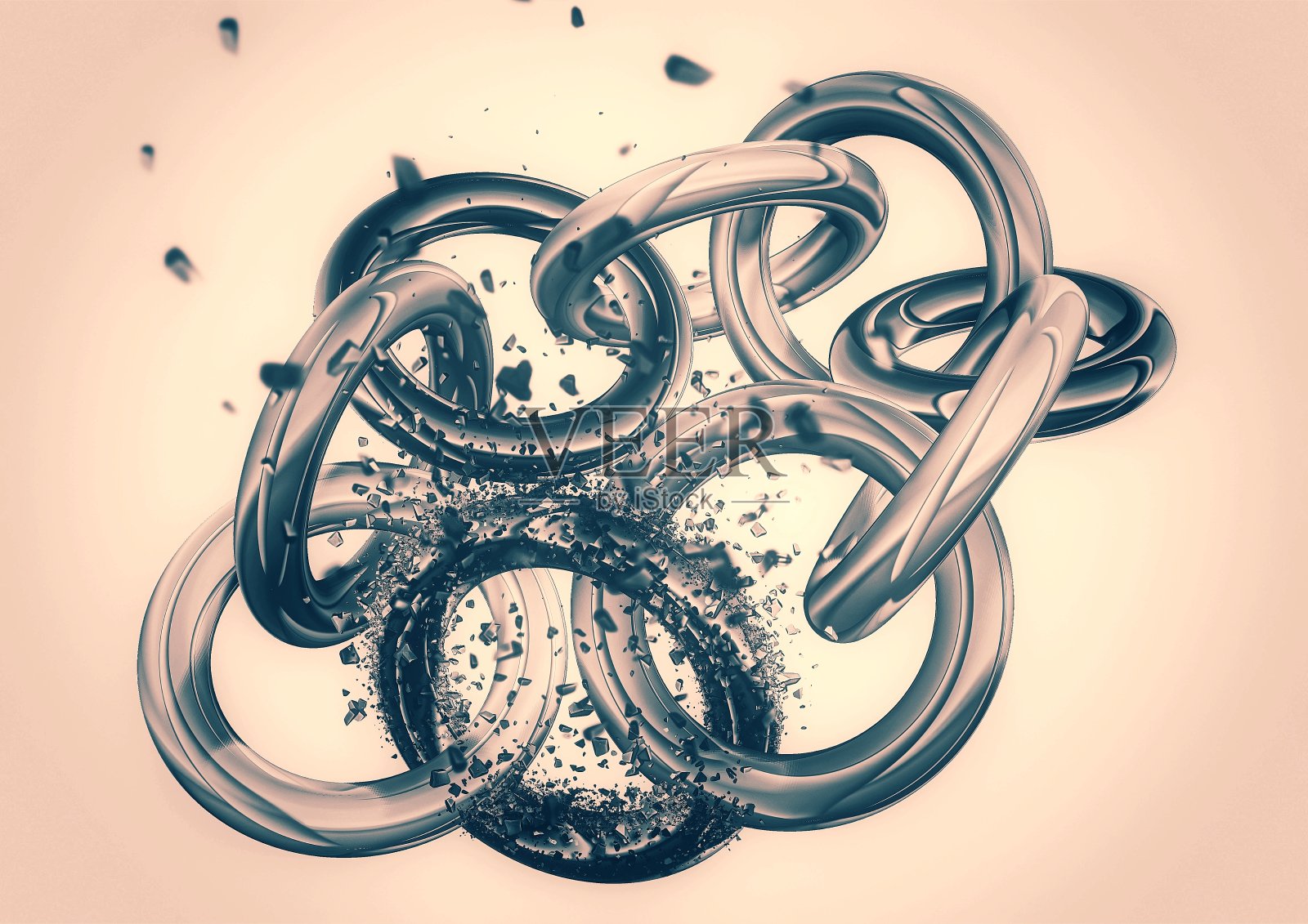 连接金属链的插图照片摄影图片