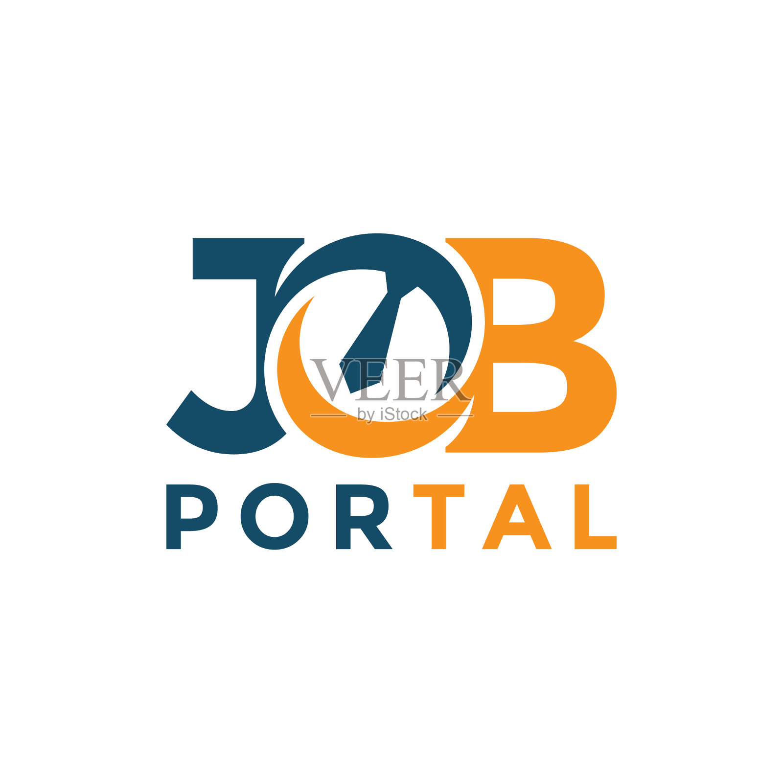 求职门户字体标识设计模板概念插画图片素材