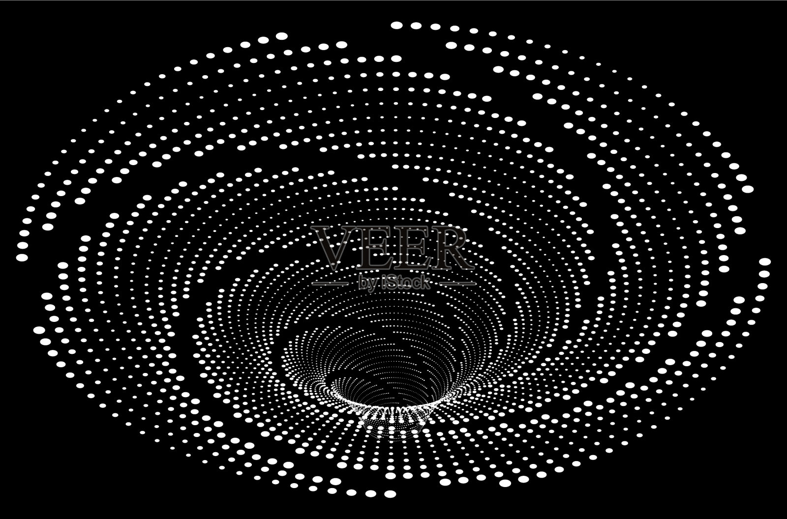 隧道或虫洞数字线框隧道3d插画图片素材