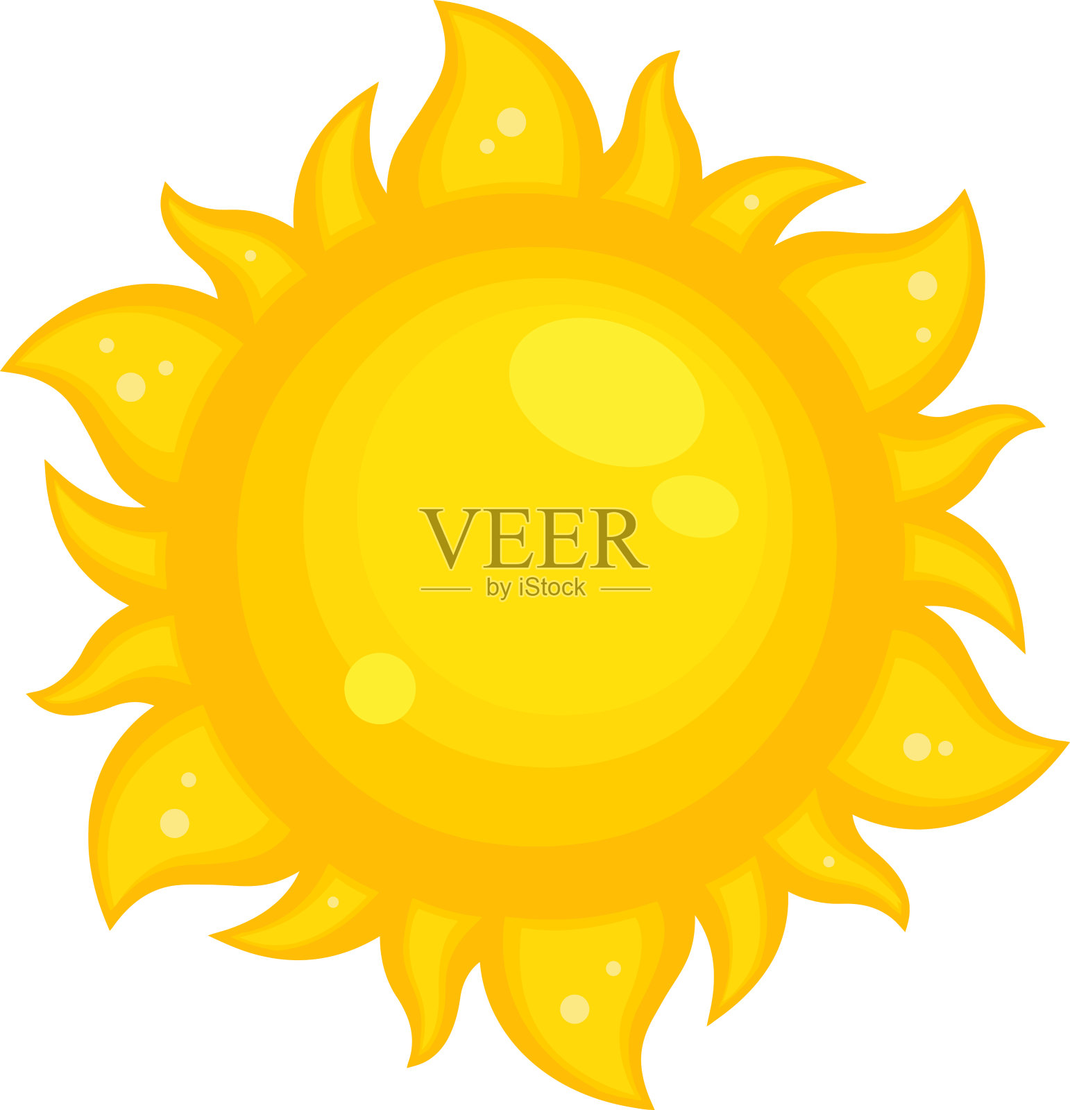 黄色太阳图标插画图片素材