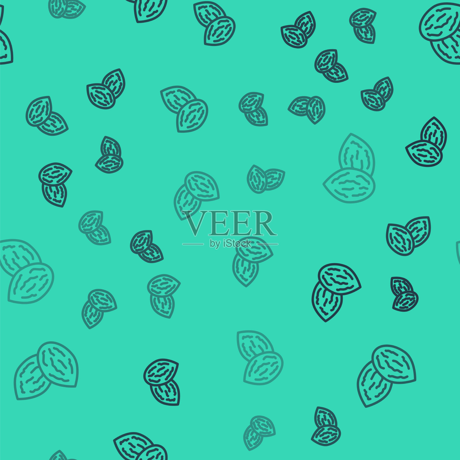 黑线种子是一种特殊的植物图标孤立插画图片素材