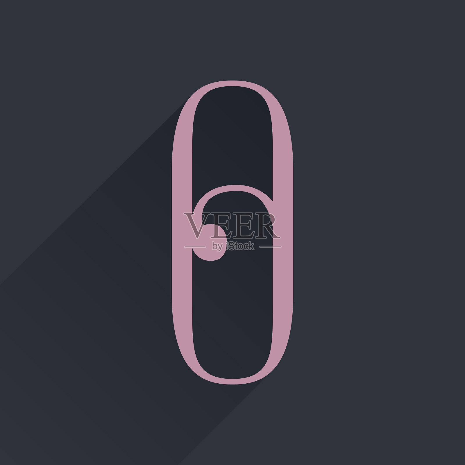 数字零压缩衬线标志插画图片素材