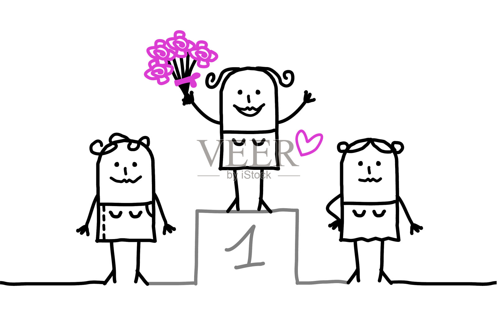 卡通妈妈最好一个讲台插画图片素材