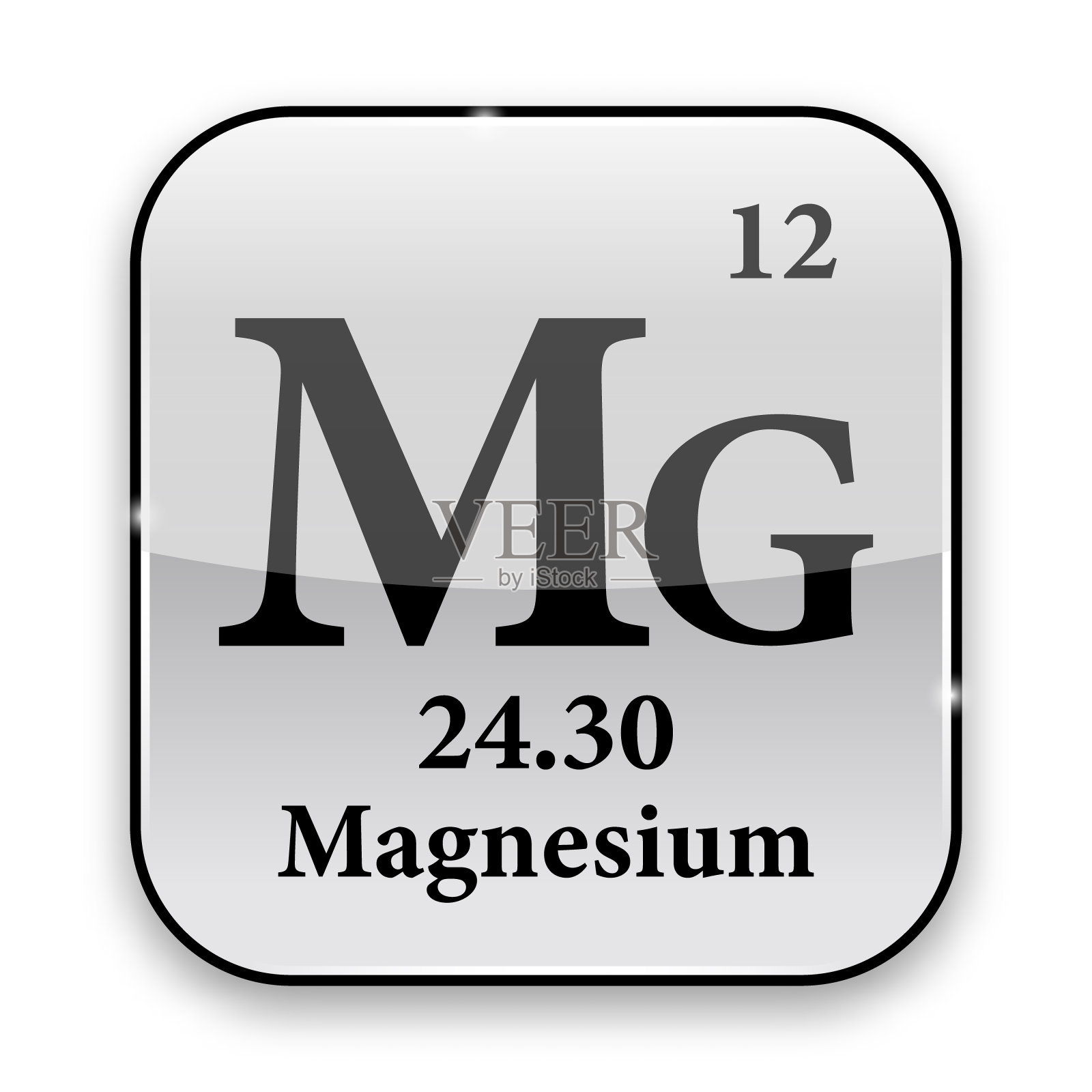 元素周期表中的元素镁。矢量图插画图片素材