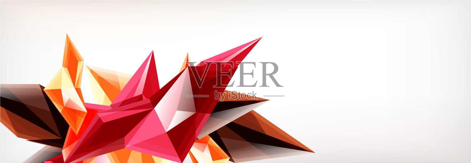 三维三角形和金字塔抽象插画图片素材