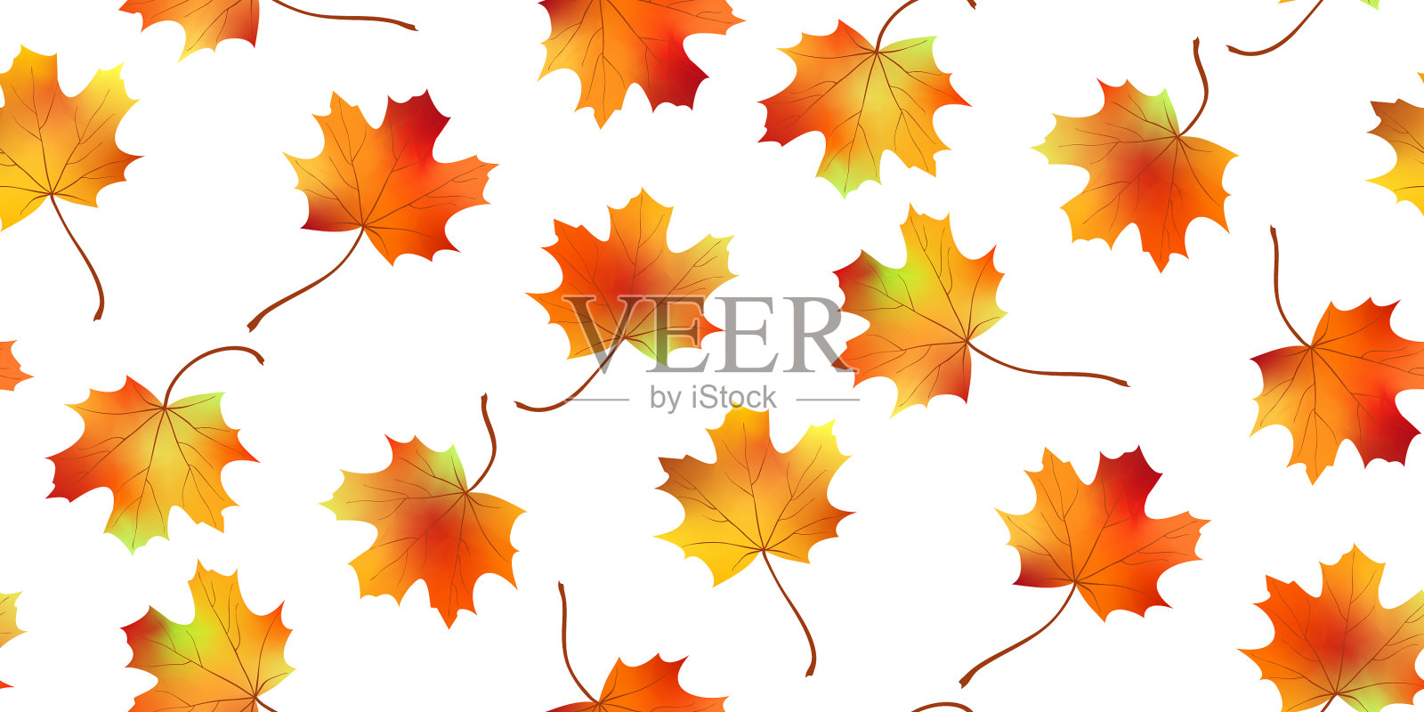 秋天无缝的背景插画图片素材