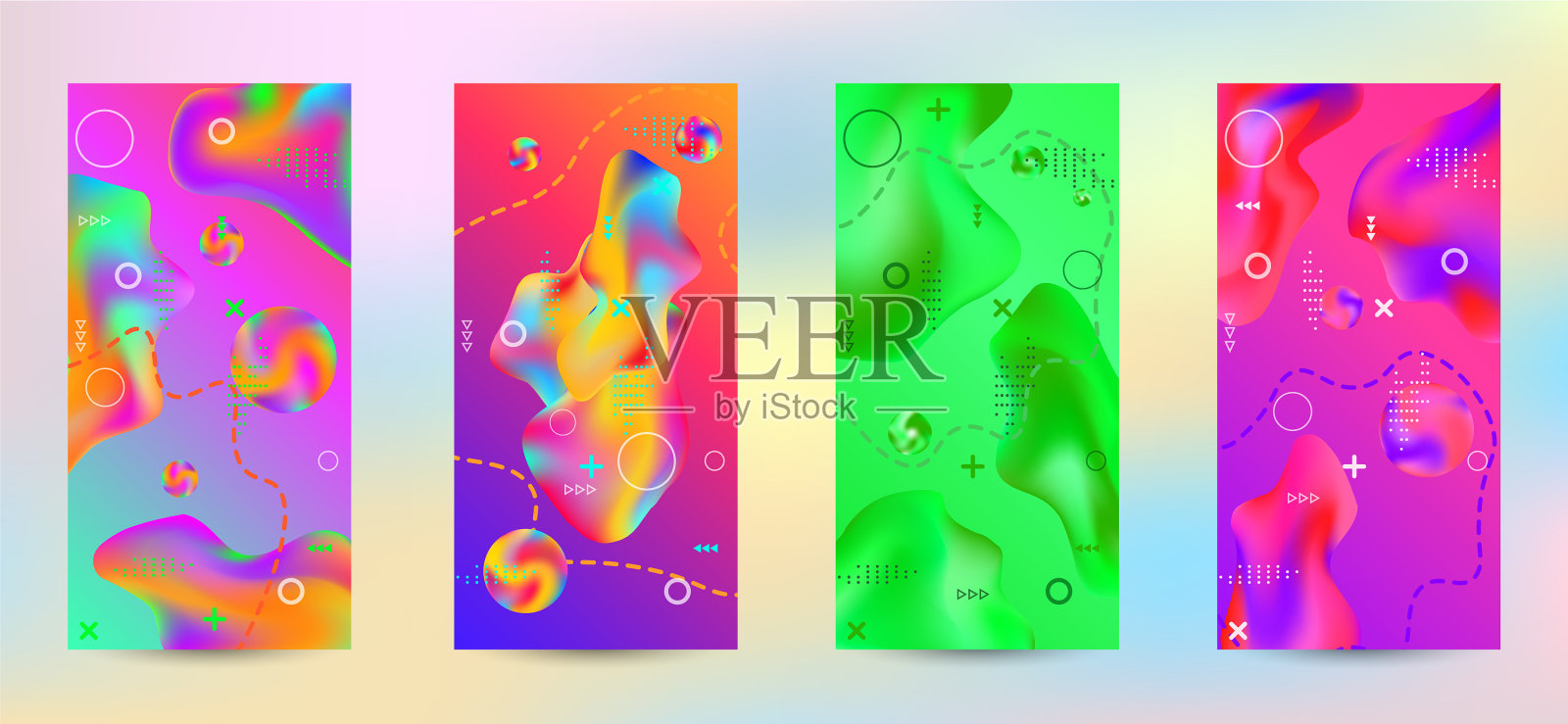 最小覆盖一组现代抽象插画图片素材