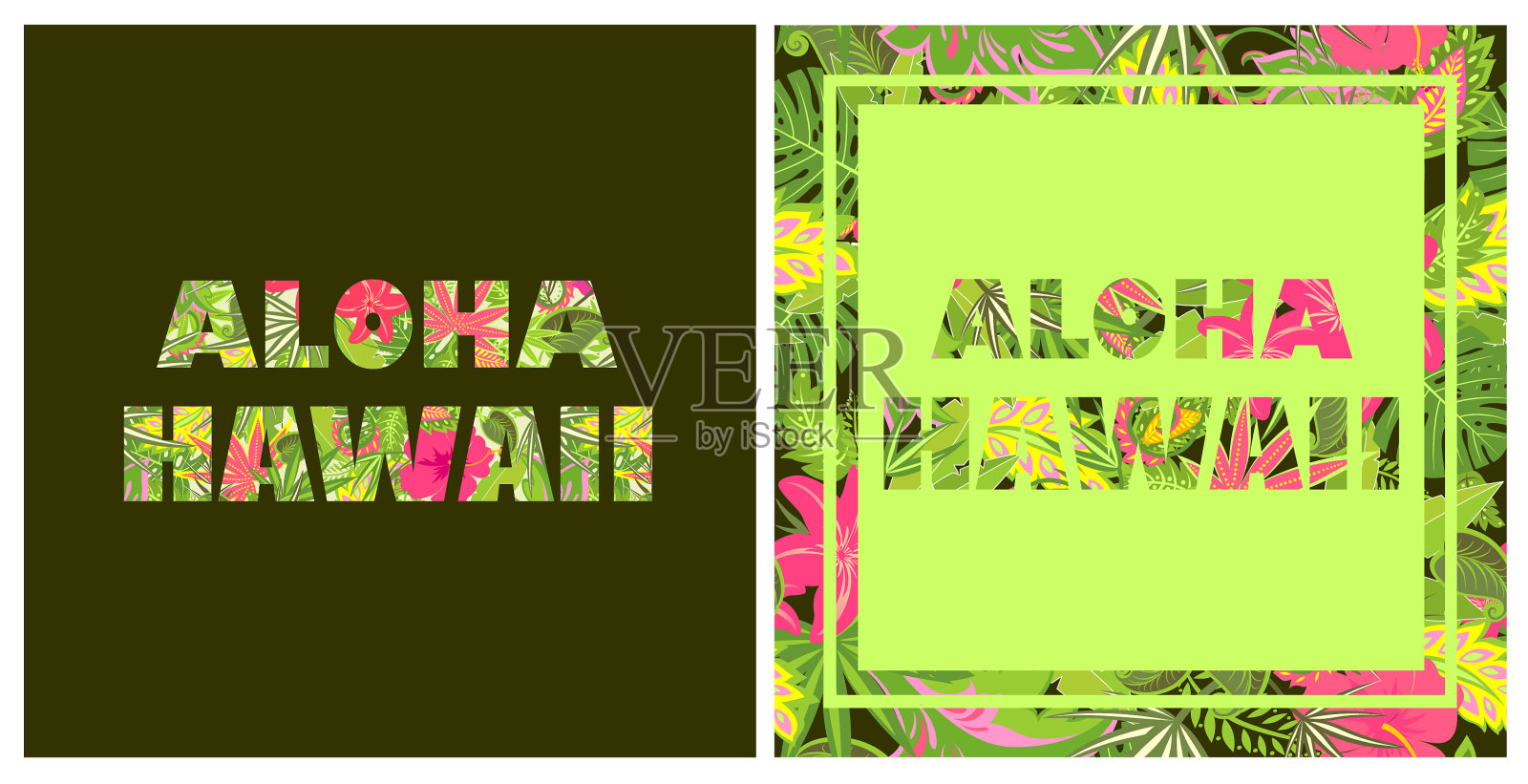 夏威夷夏威夷印有热带花卉的t恤插画图片素材