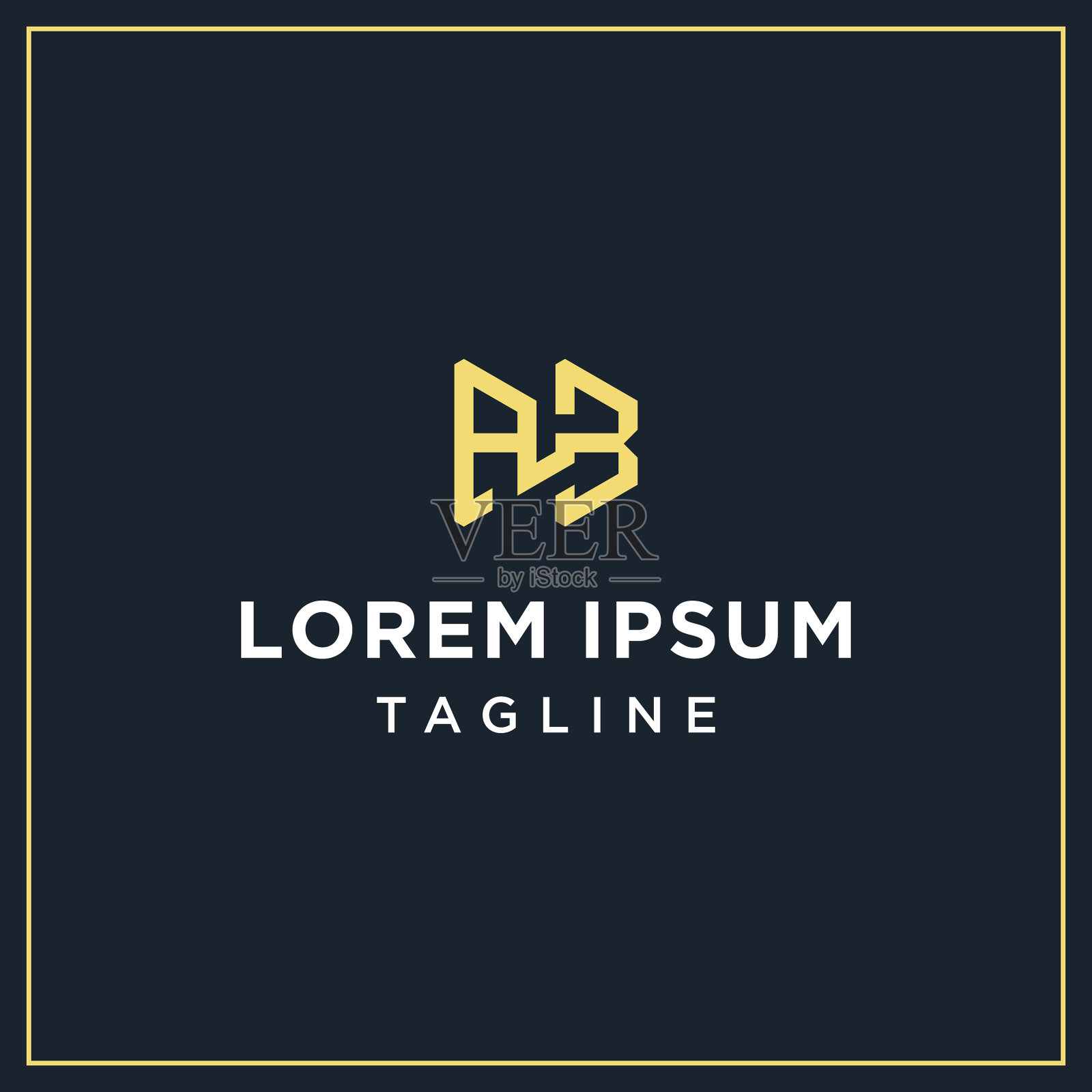 Ab或ae字母标志插画图片素材