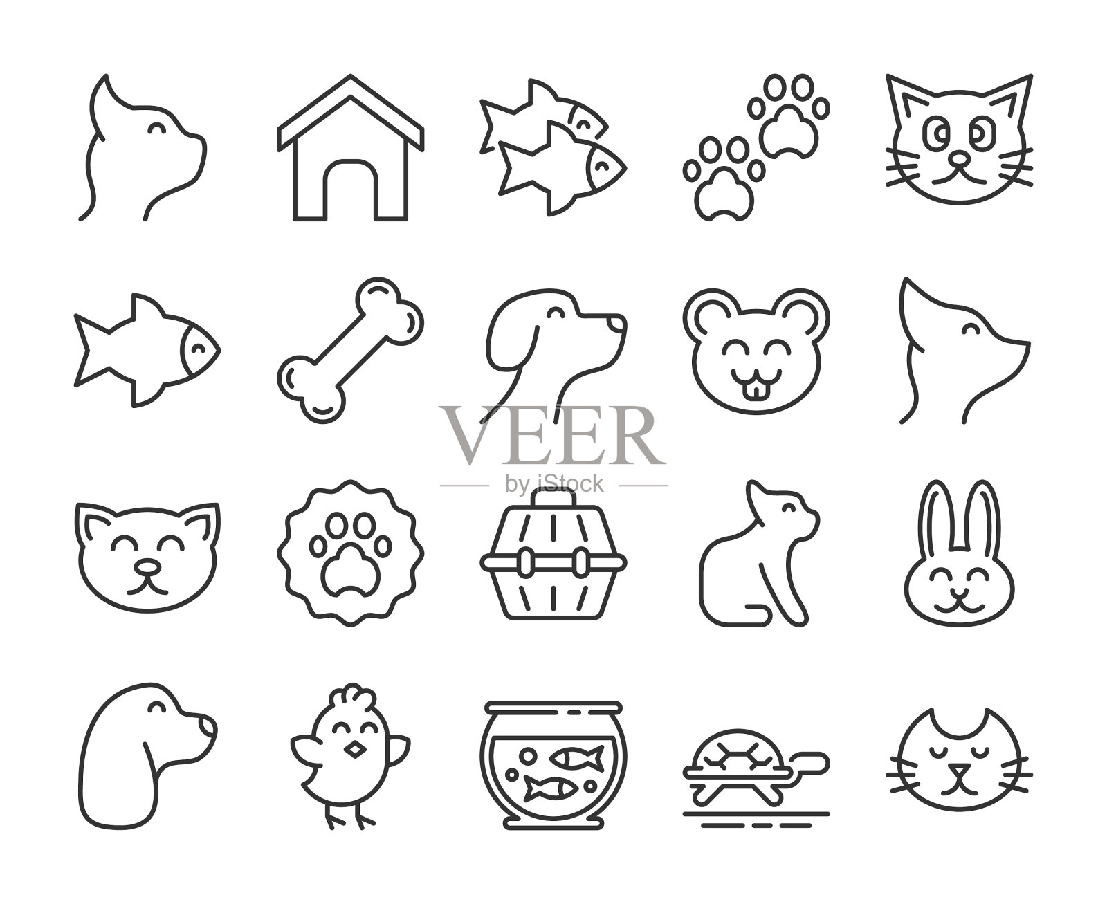 设置宠物线图标图标素材